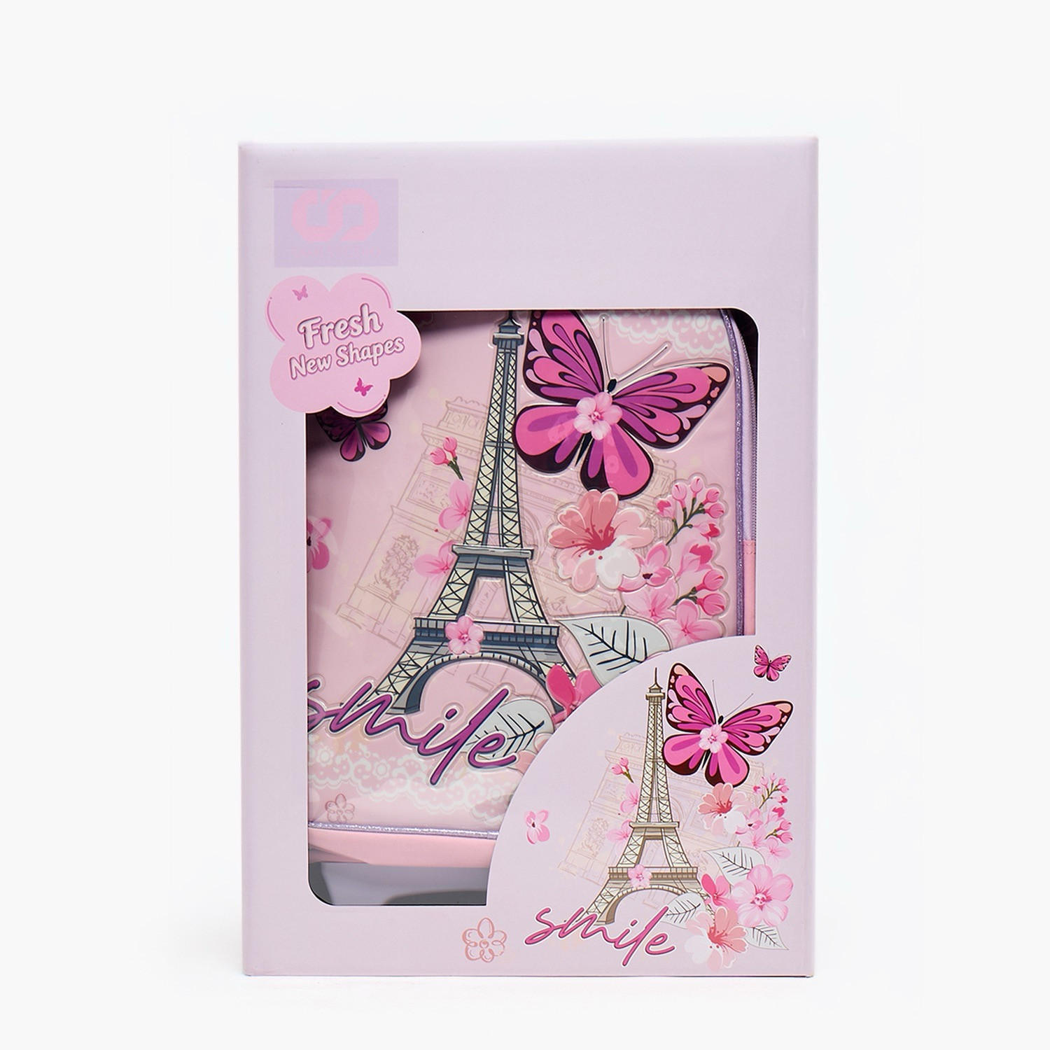 SAMI STUDIO Paris Print 5-Piece School Trolley Bag Set for Girls 5-8 Years with Lunch Box -16 inches-school-bagsandbackpacks-trolleybags-image-21