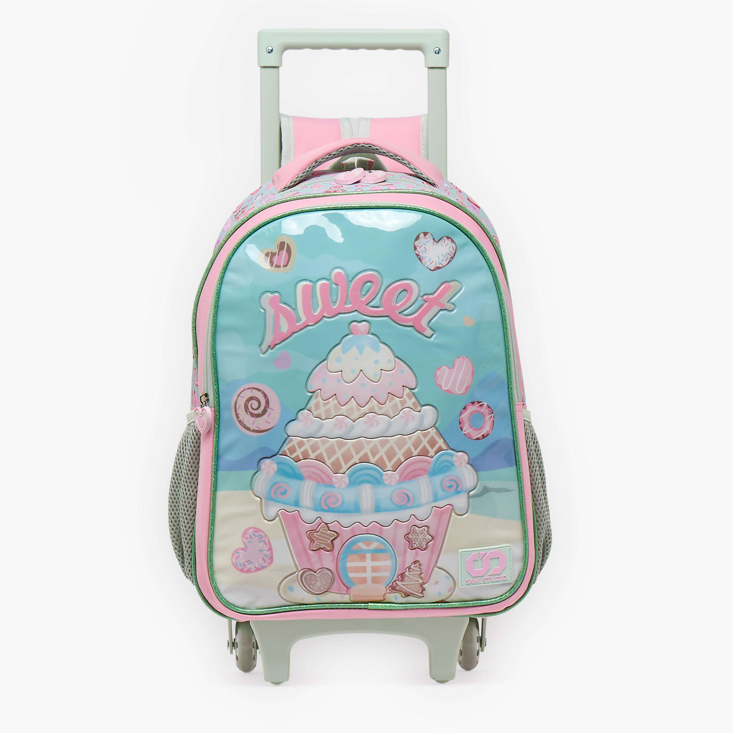 SAMI STUDIO Printed 5-Piece School Trolley Bag Set for Girls 5-8 Years with Lunch Bag - 16 inches-school-bagsandbackpacks-trolleybags-image-4