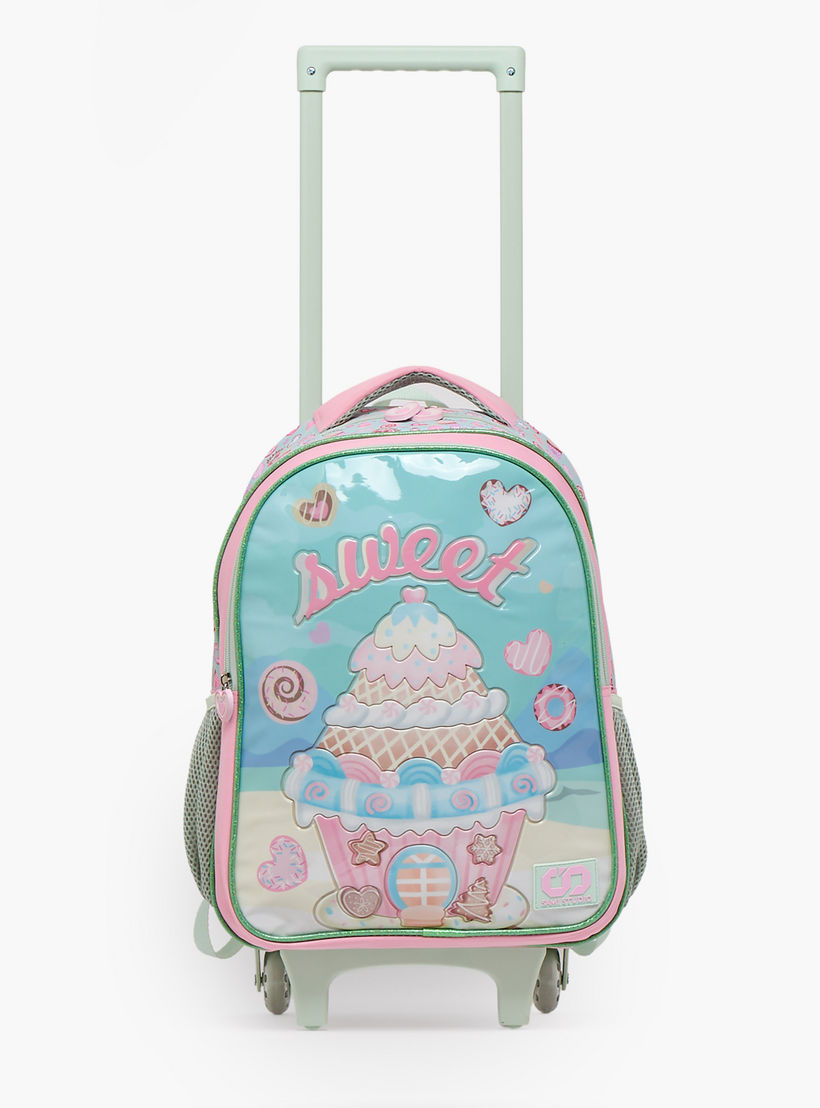 SAMI STUDIO Printed 5-Piece School Trolley Bag Set for Girls 5-8 Years with Lunch Bag - 16 inches-school-bagsandbackpacks-trolleybags-image-5