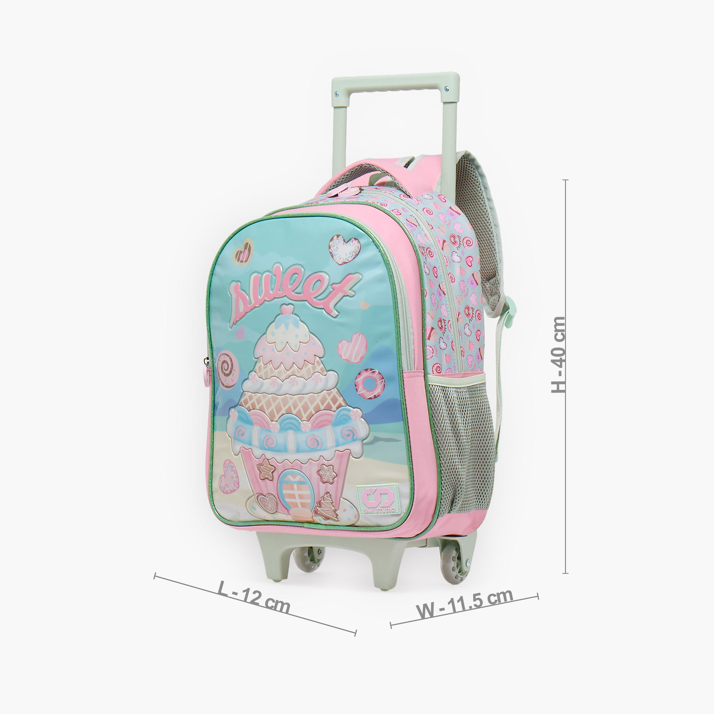 SAMI STUDIO Printed 5-Piece School Trolley Bag Set for Girls 5-8 Years with Lunch Bag - 16 inches-school-bagsandbackpacks-trolleybags-image-9