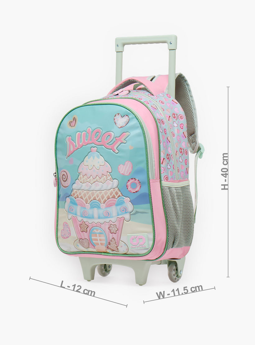 SAMI STUDIO Printed 5-Piece School Trolley Bag Set for Girls 5-8 Years with Lunch Bag - 16 inches-school-bagsandbackpacks-trolleybags-image-9