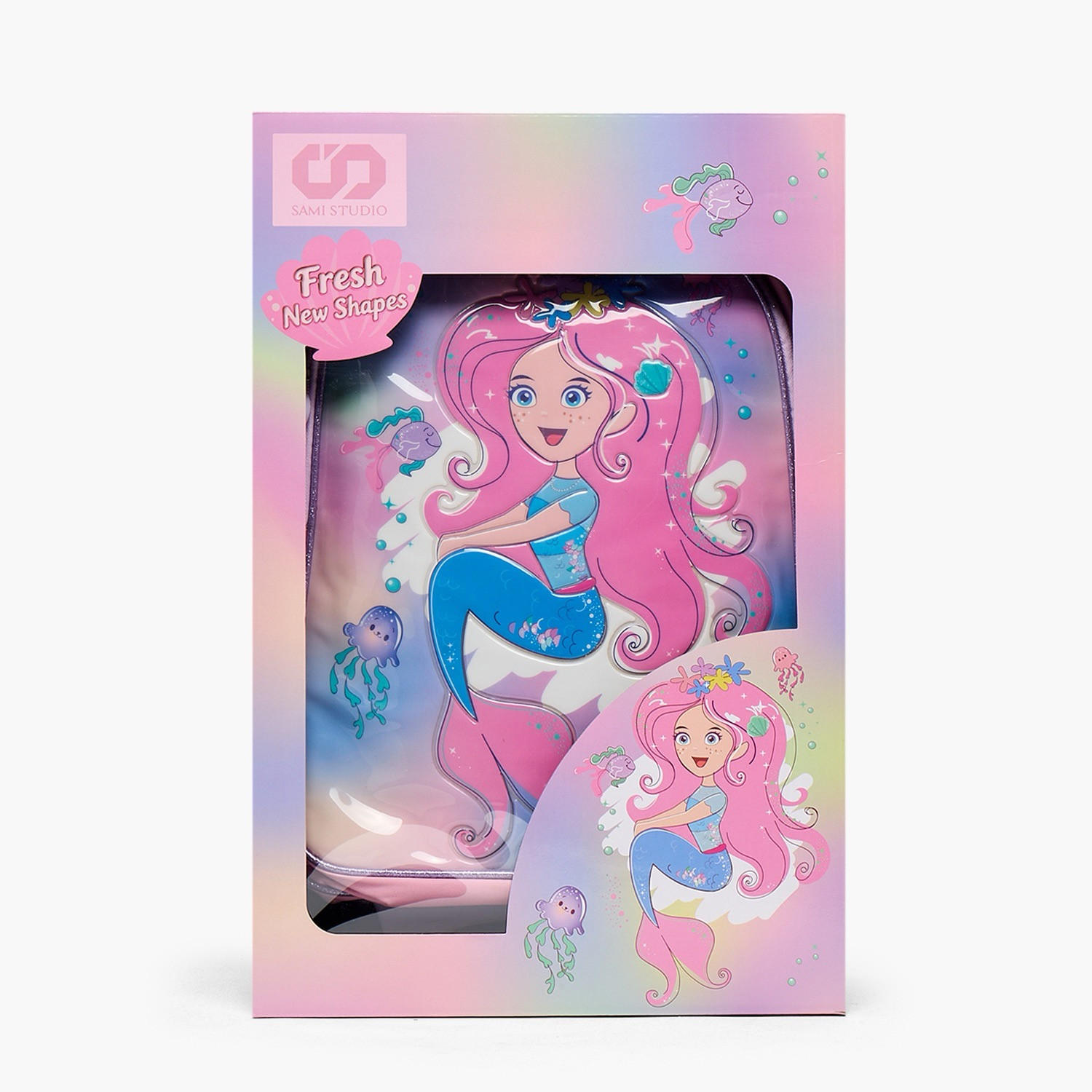 SAMI STUDIO Mermaid 5-Piece School Trolley Bag Set for Girls 5-8 Years with Lunch Box - 16 inches-school-bagsandbackpacks-trolleybags-image-22