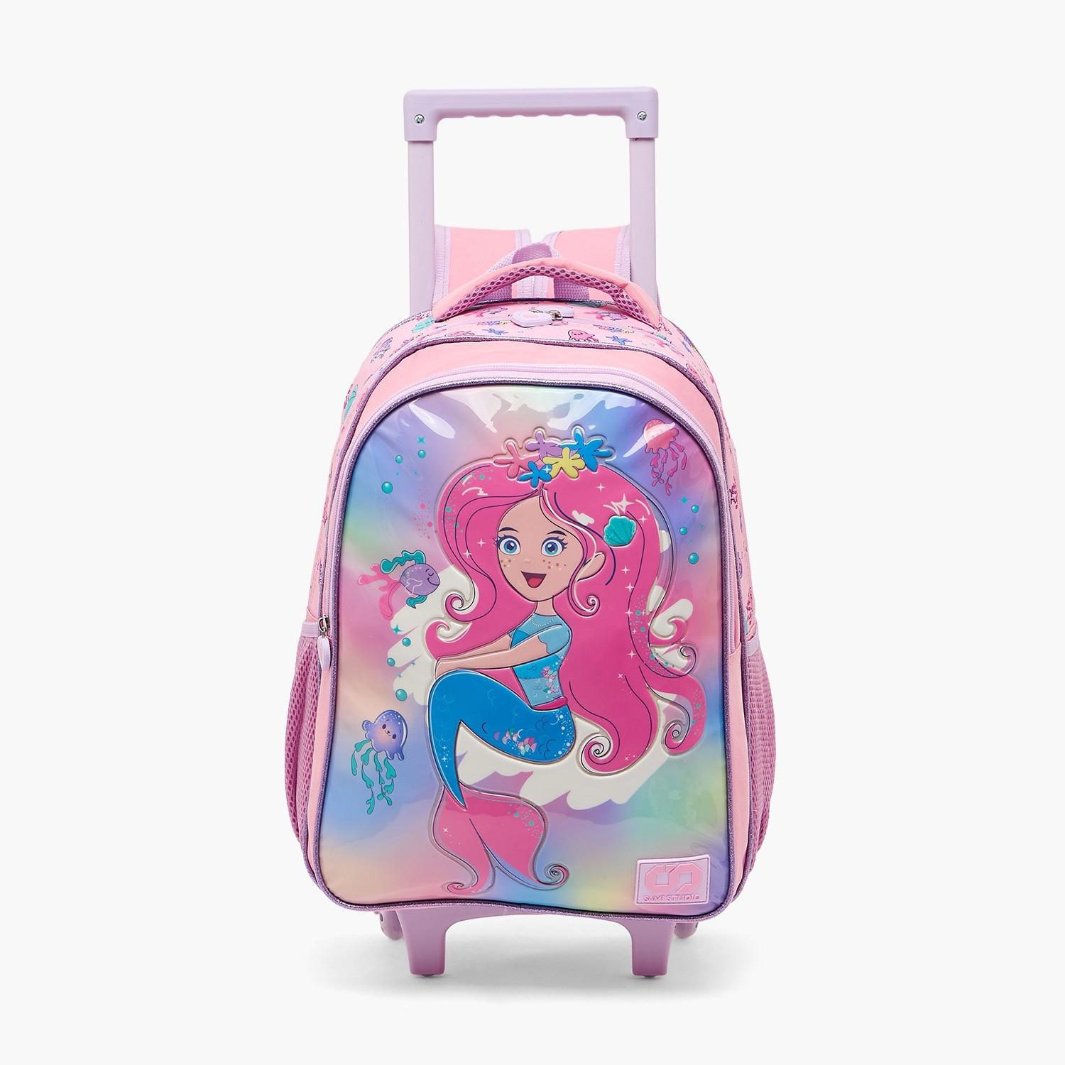 SAMI STUDIO Mermaid 5-Piece School Trolley Bag Set for Girls 5-8 Years with Lunch Box - 16 inches-school-bagsandbackpacks-trolleybags-image-4