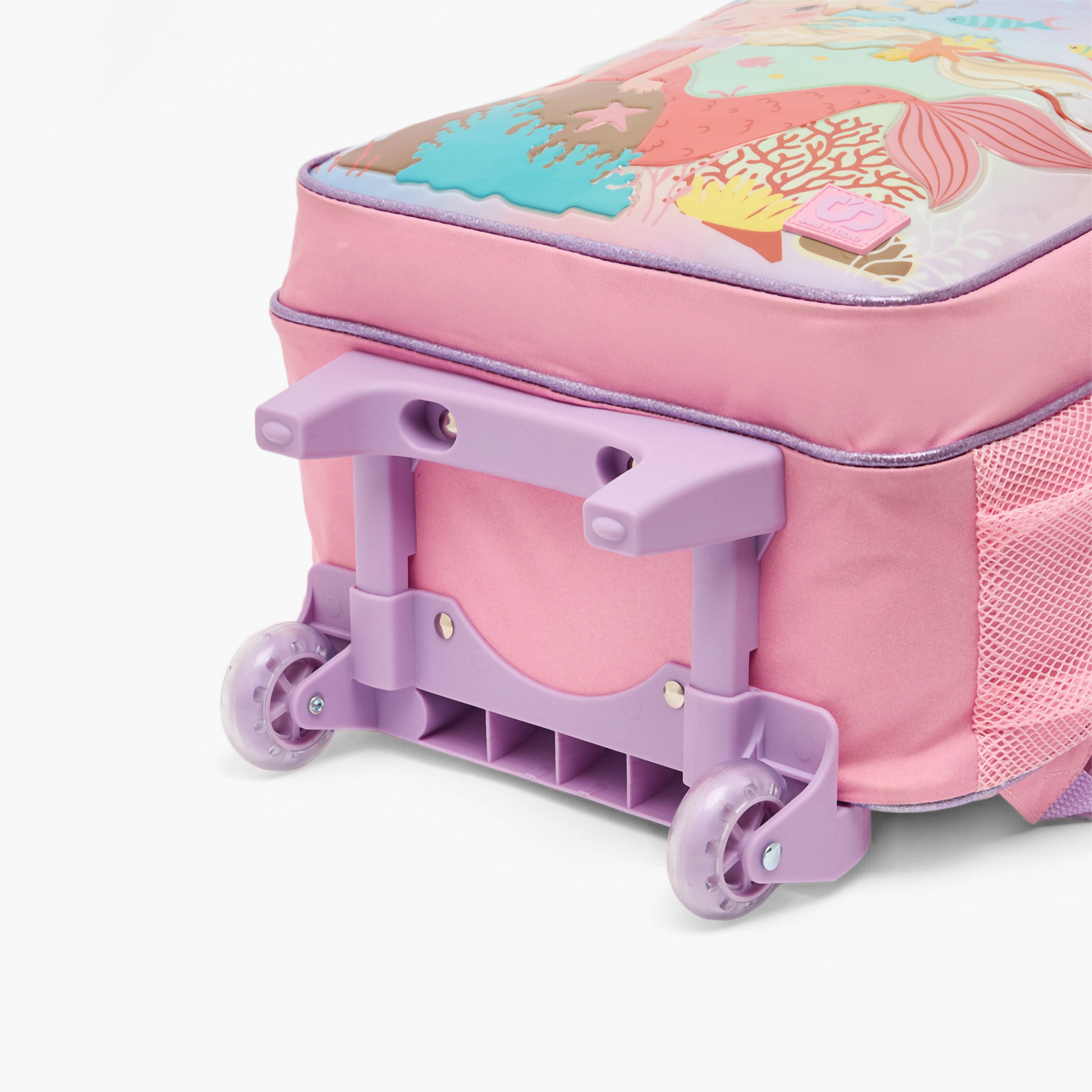 SAMI STUDIO Mermaid 5-Piece School Trolley Bag Set for Girls 5-8 Years with Lunch Box - 16 inches-school-bagsandbackpacks-trolleybags-image-13