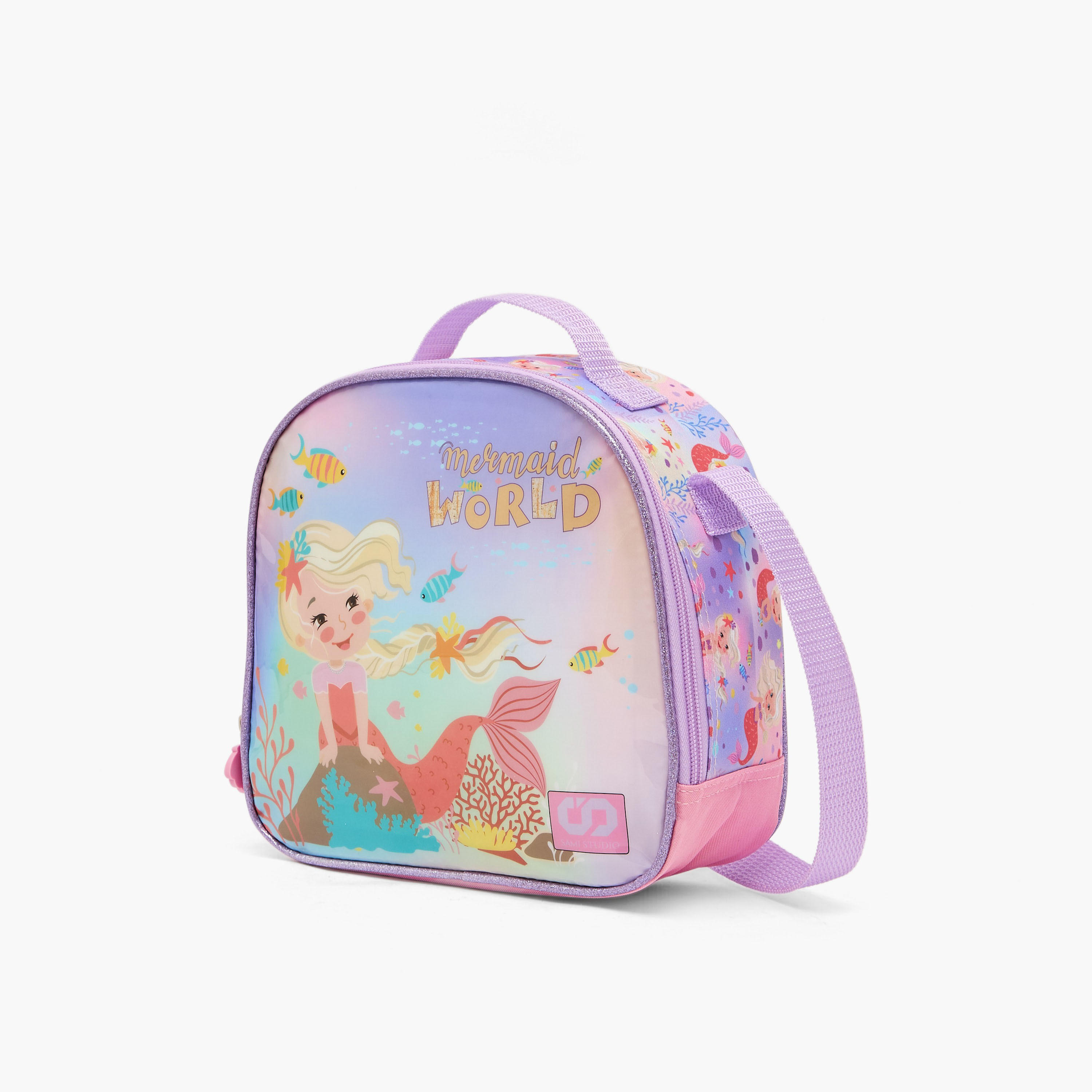 SAMI STUDIO Mermaid 5-Piece School Trolley Bag Set for Girls 5-8 Years with Lunch Box - 16 inches-school-bagsandbackpacks-trolleybags-image-15