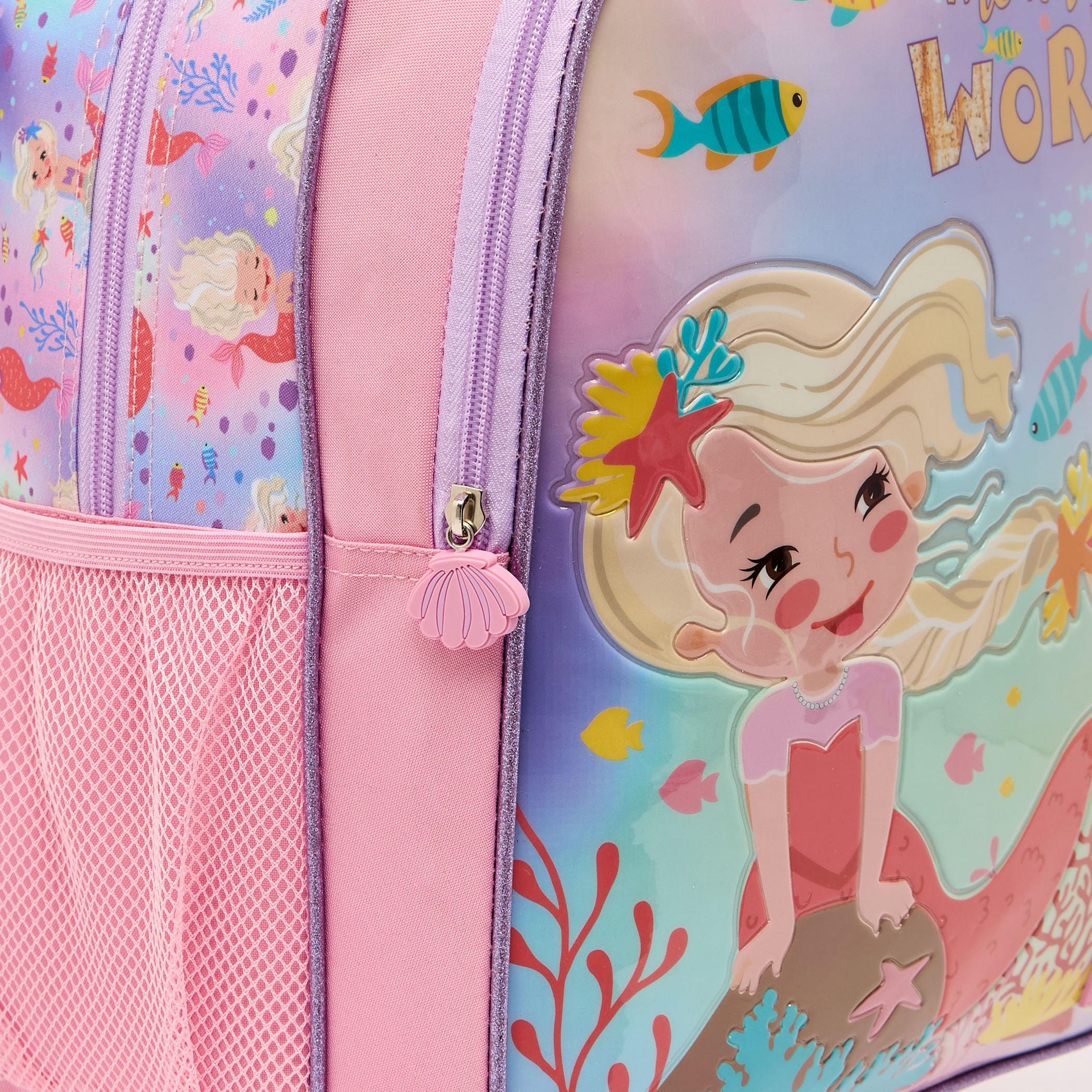 SAMI STUDIO Mermaid 5-Piece School Trolley Bag Set for Girls 5-8 Years with Lunch Box - 16 inches-school-bagsandbackpacks-trolleybags-image-8