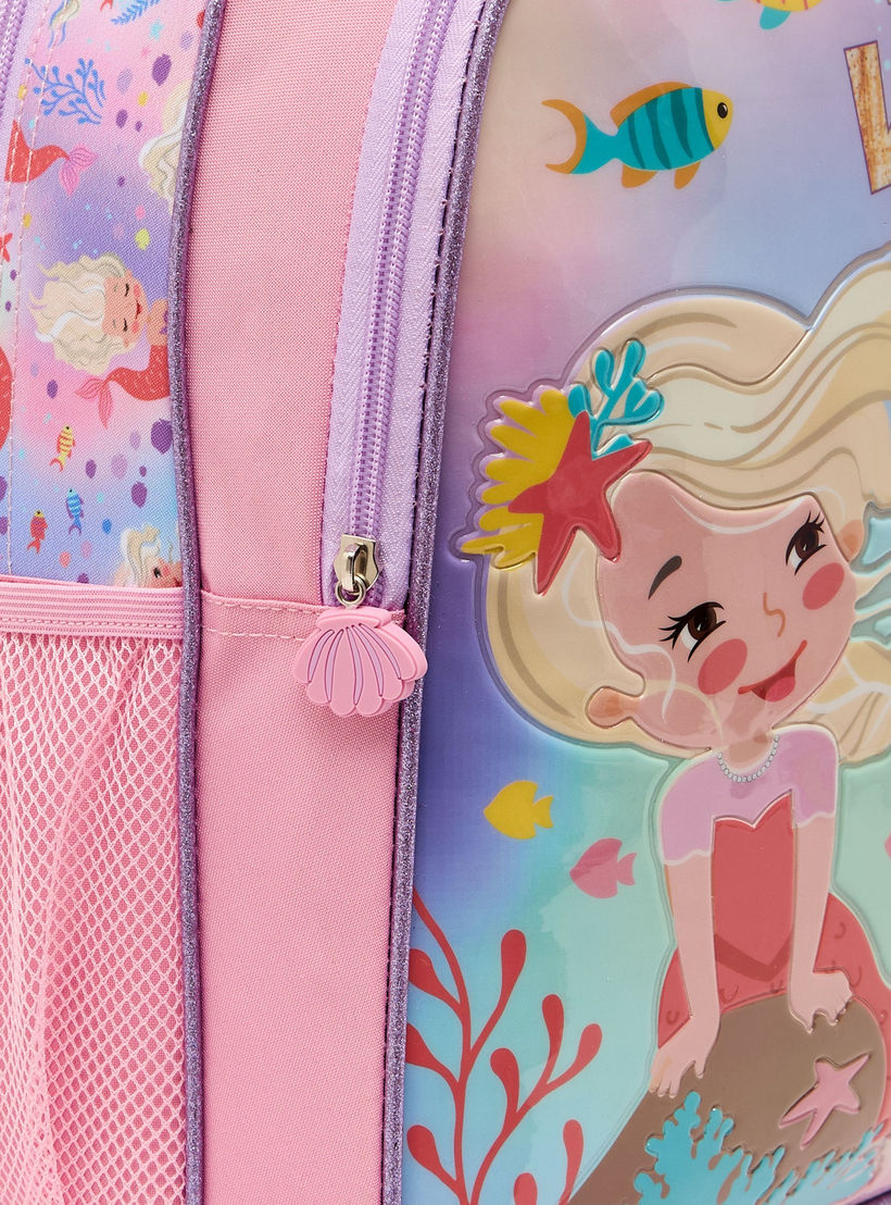 SAMI STUDIO Mermaid 5-Piece School Trolley Bag Set for Girls 5-8 Years with Lunch Box - 16 inches-school-bagsandbackpacks-trolleybags-image-8