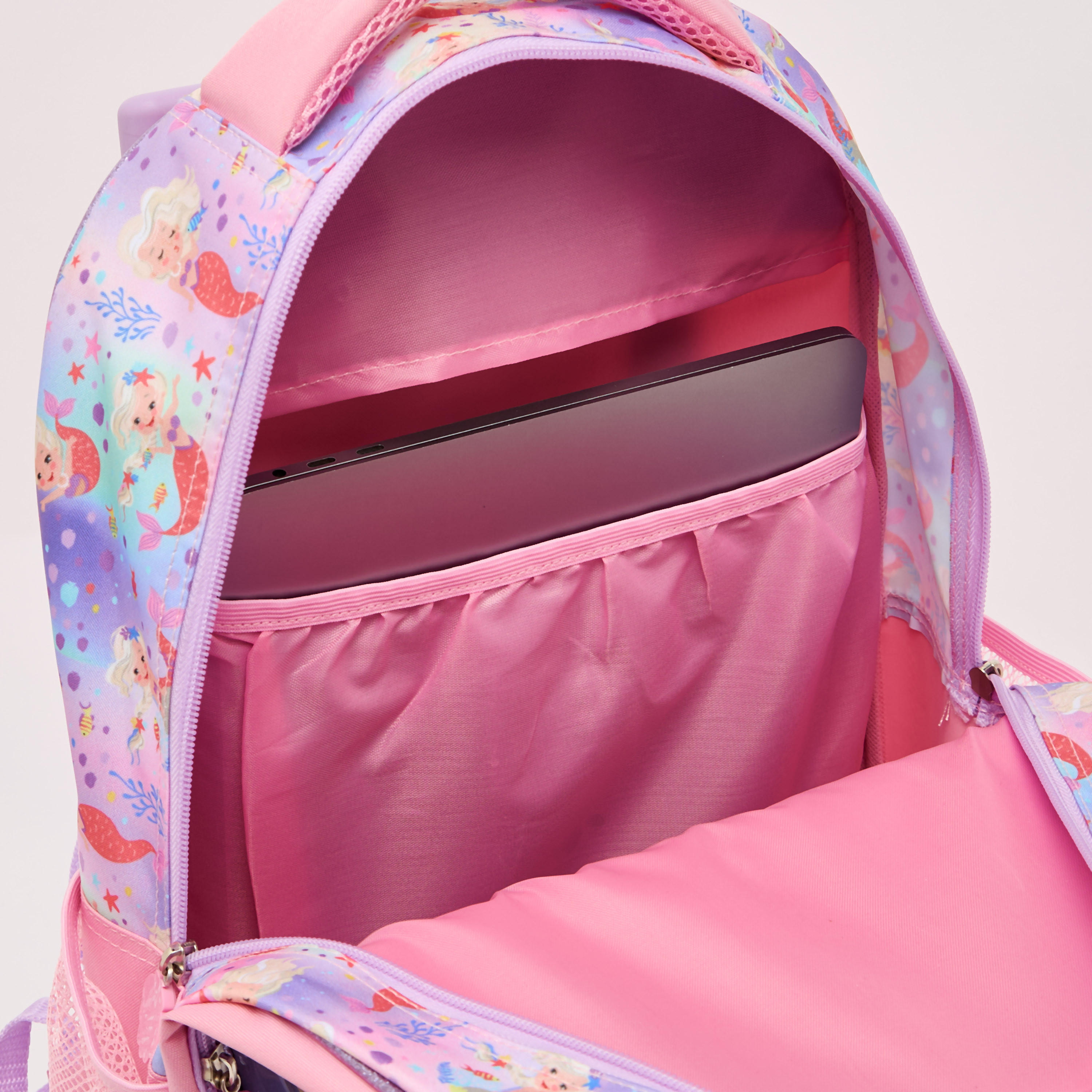 SAMI STUDIO Mermaid 5-Piece School Trolley Bag Set for Girls 5-8 Years with Lunch Box - 16 inches-school-bagsandbackpacks-trolleybags-image-9