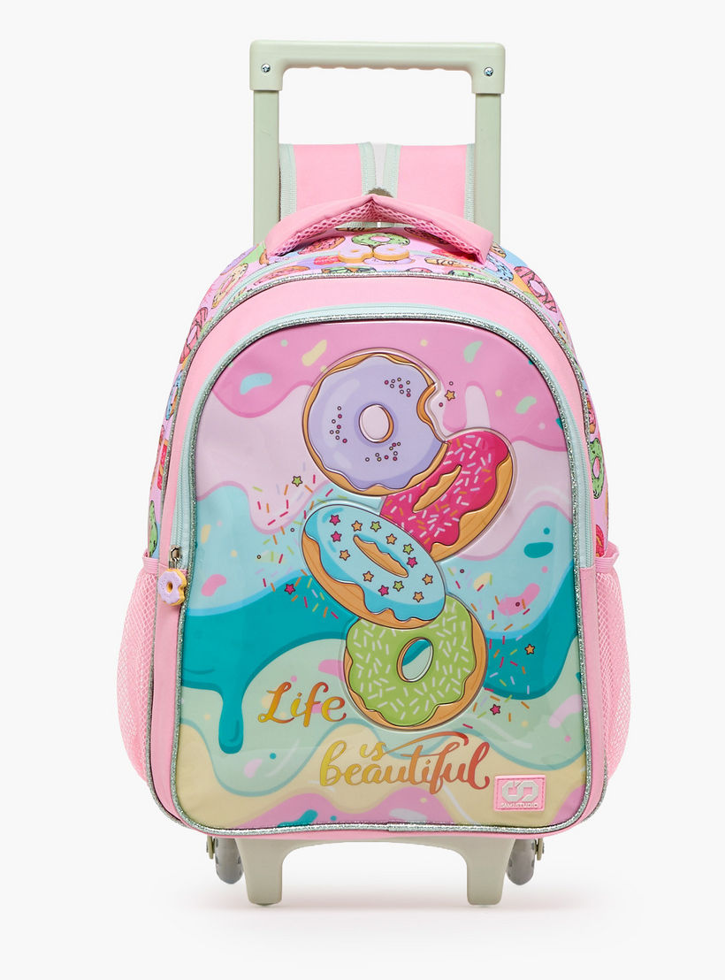 SAMI STUDIO Printed 5-Piece School Trolley Bag Set for Girls 5-8 Years with Lunch Bag - 16 inches-school-bagsandbackpacks-trolleybags-image-4