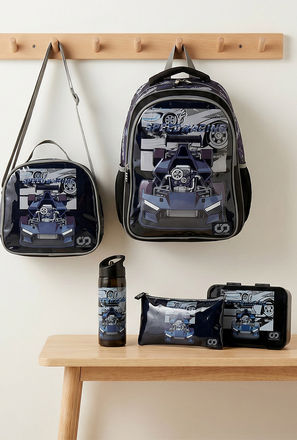 SAMI STUDIO Game Print 5-Piece School Backpack Set for Boys 5-8 Years with Lunch Bag - 16 inches-school-image-1