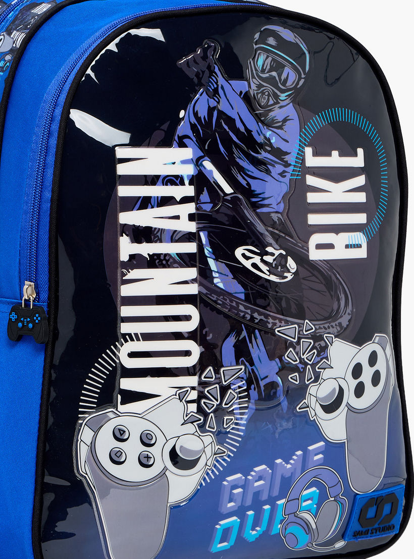 SAMI STUDIO Game Print 5-Piece School Trolley Bag Set for Boys 5-8 Years with Lunch Bag - 16 inches-school-bagsandbackpacks-trolleybags-image-6