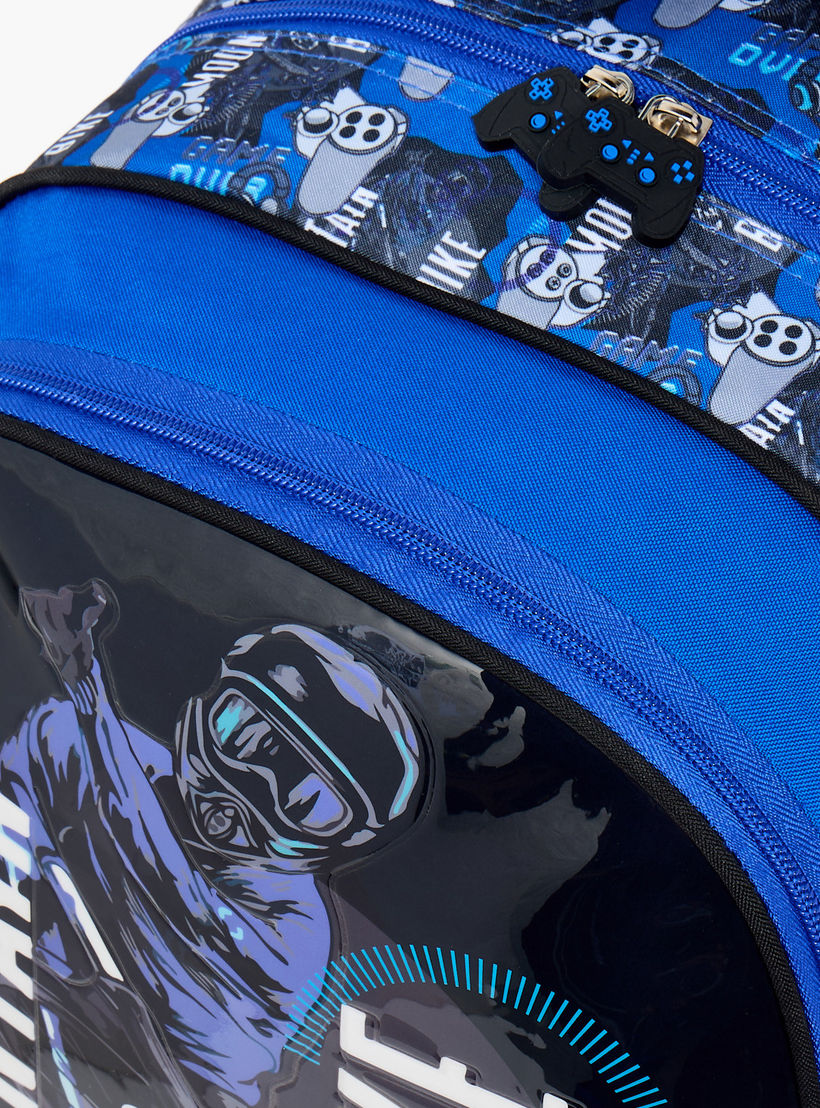 SAMI STUDIO Game Print 5-Piece School Trolley Bag Set for Boys 5-8 Years with Lunch Bag - 16 inches-school-bagsandbackpacks-trolleybags-image-7