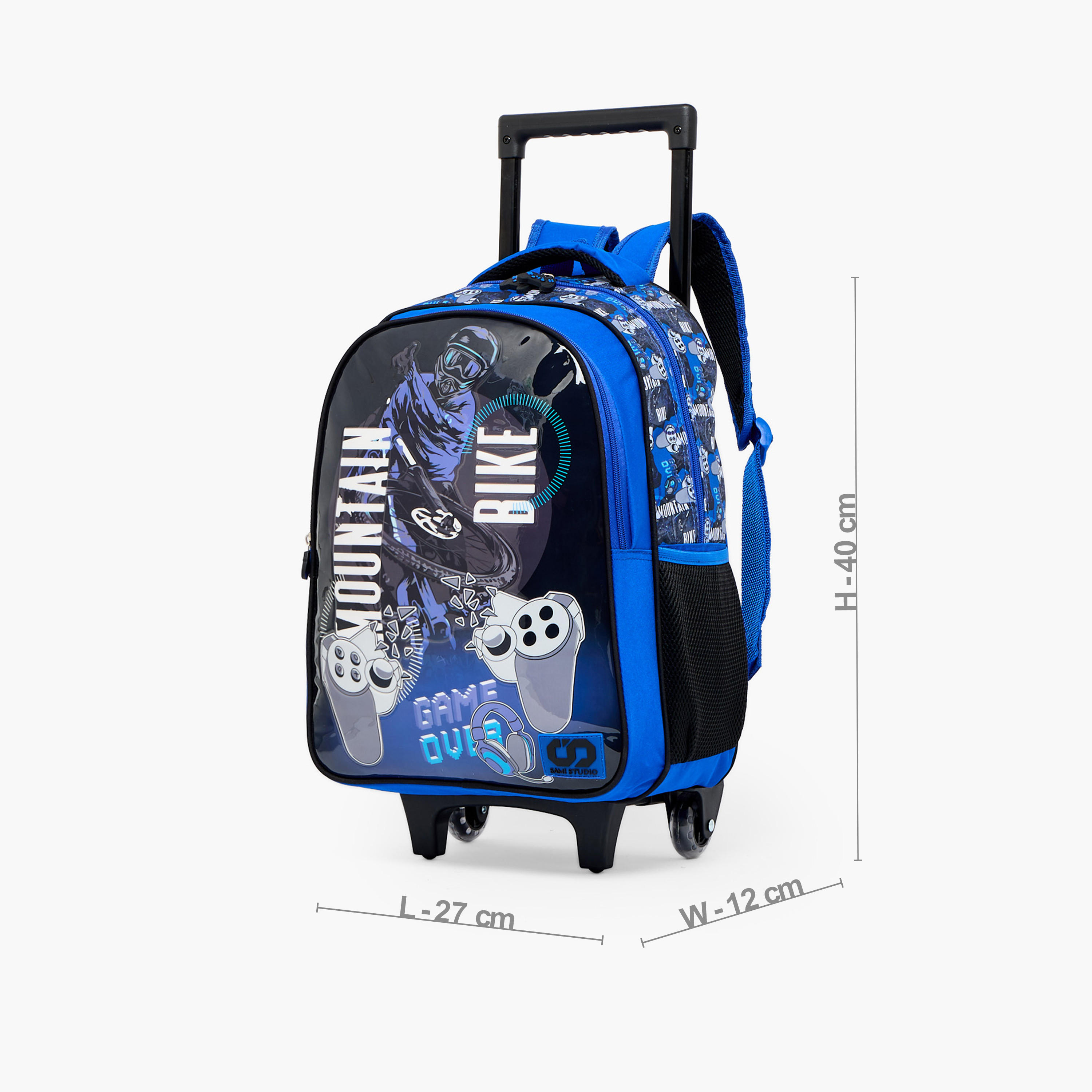 SAMI STUDIO Game Print 5-Piece School Trolley Bag Set for Boys 5-8 Years with Lunch Bag - 16 inches-school-bagsandbackpacks-trolleybags-image-9