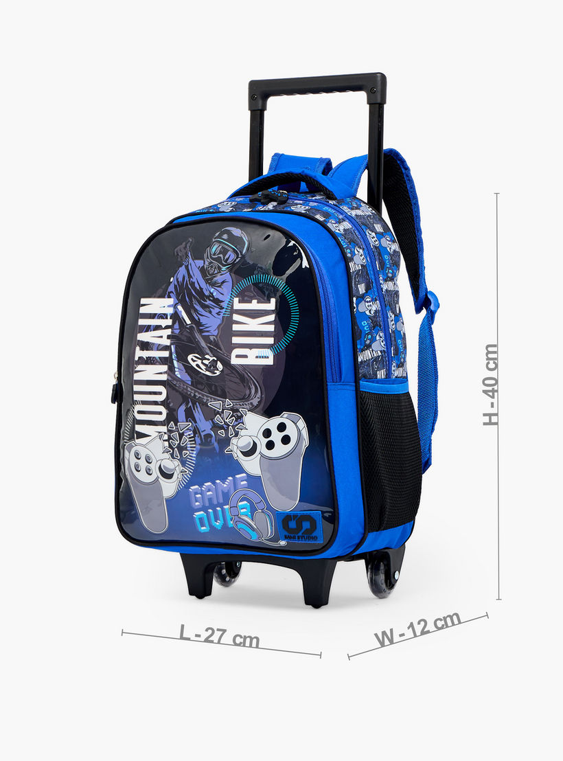 SAMI STUDIO Game Print 5-Piece School Trolley Bag Set for Boys 5-8 Years with Lunch Bag - 16 inches-school-bagsandbackpacks-trolleybags-image-9