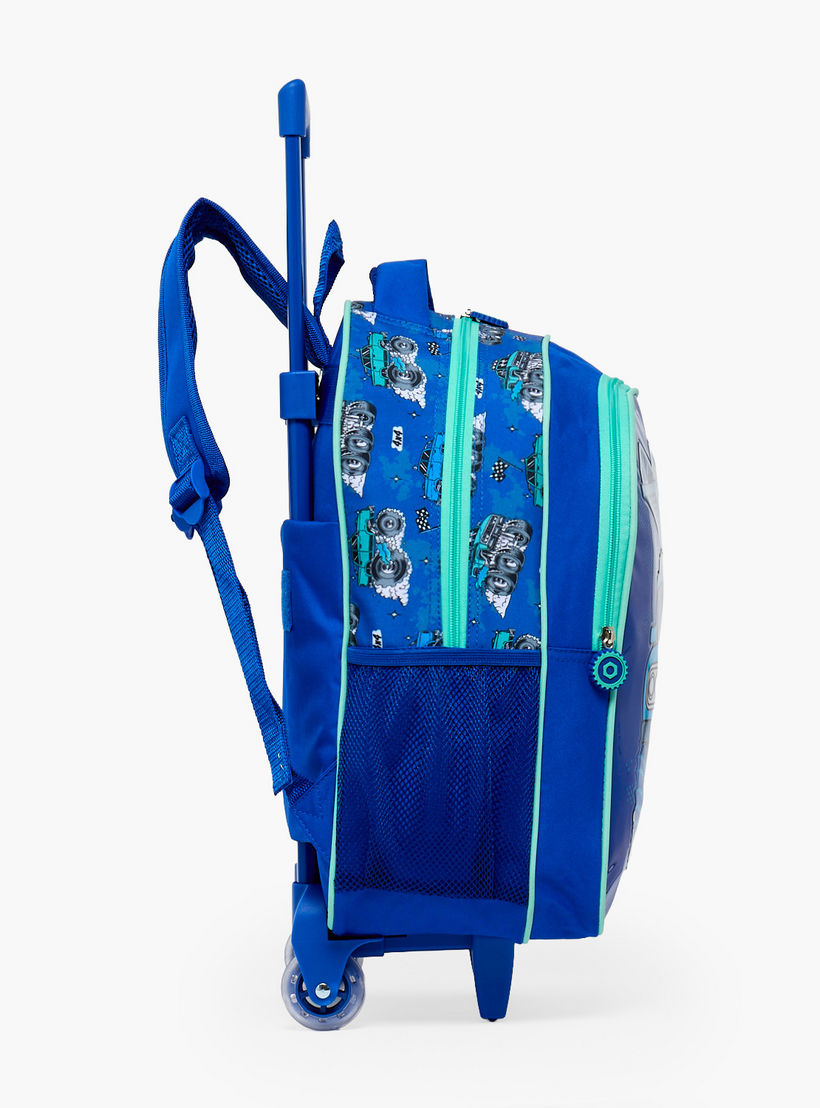 SAMI STUDIO Truck Print 5-Piece School Trolley Bag Set for Boys 5-8 Years with Lunch Bag - 16 inches-school-bagsandbackpacks-trolleybags-image-10