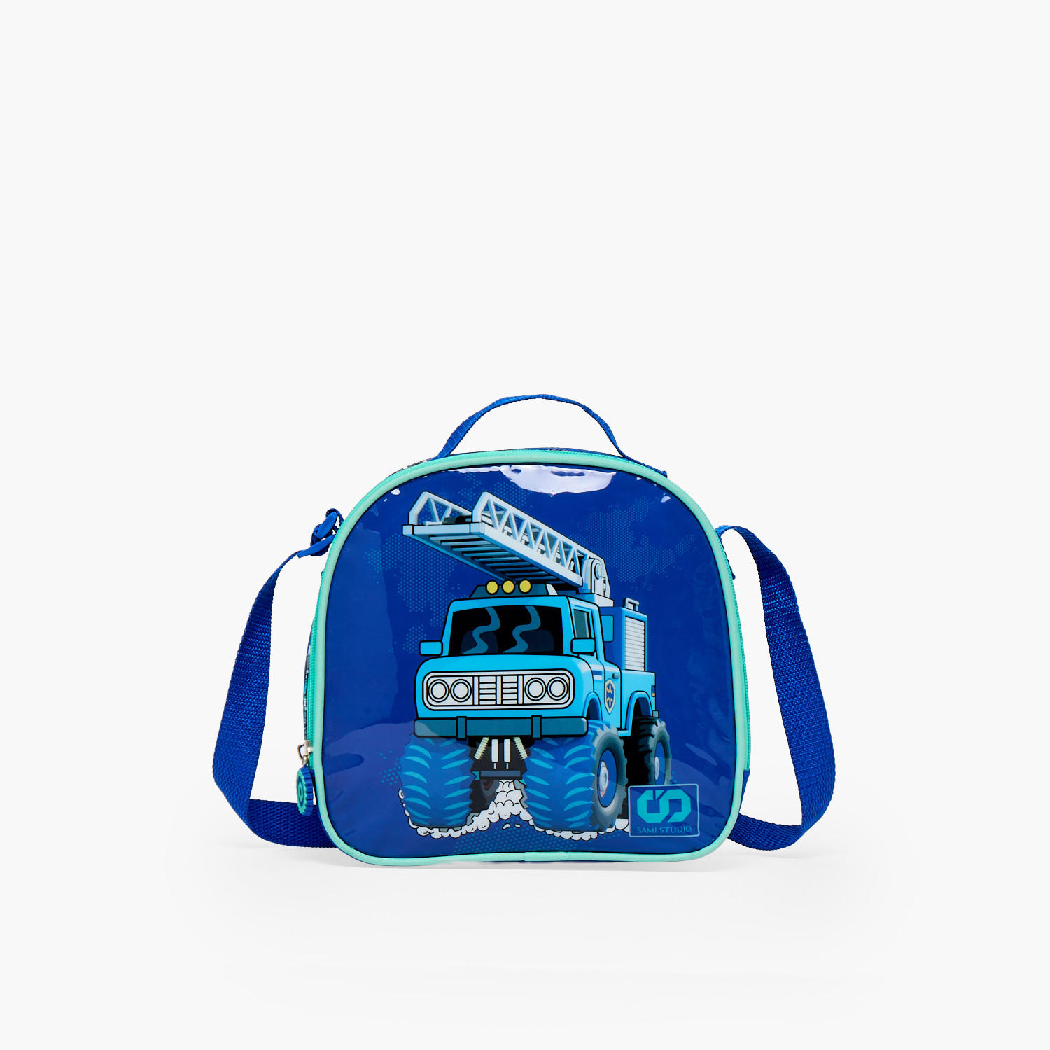 SAMI STUDIO Truck Print 5-Piece School Trolley Bag Set for Boys 5-8 Years with Lunch Bag - 16 inches-school-bagsandbackpacks-trolleybags-image-14