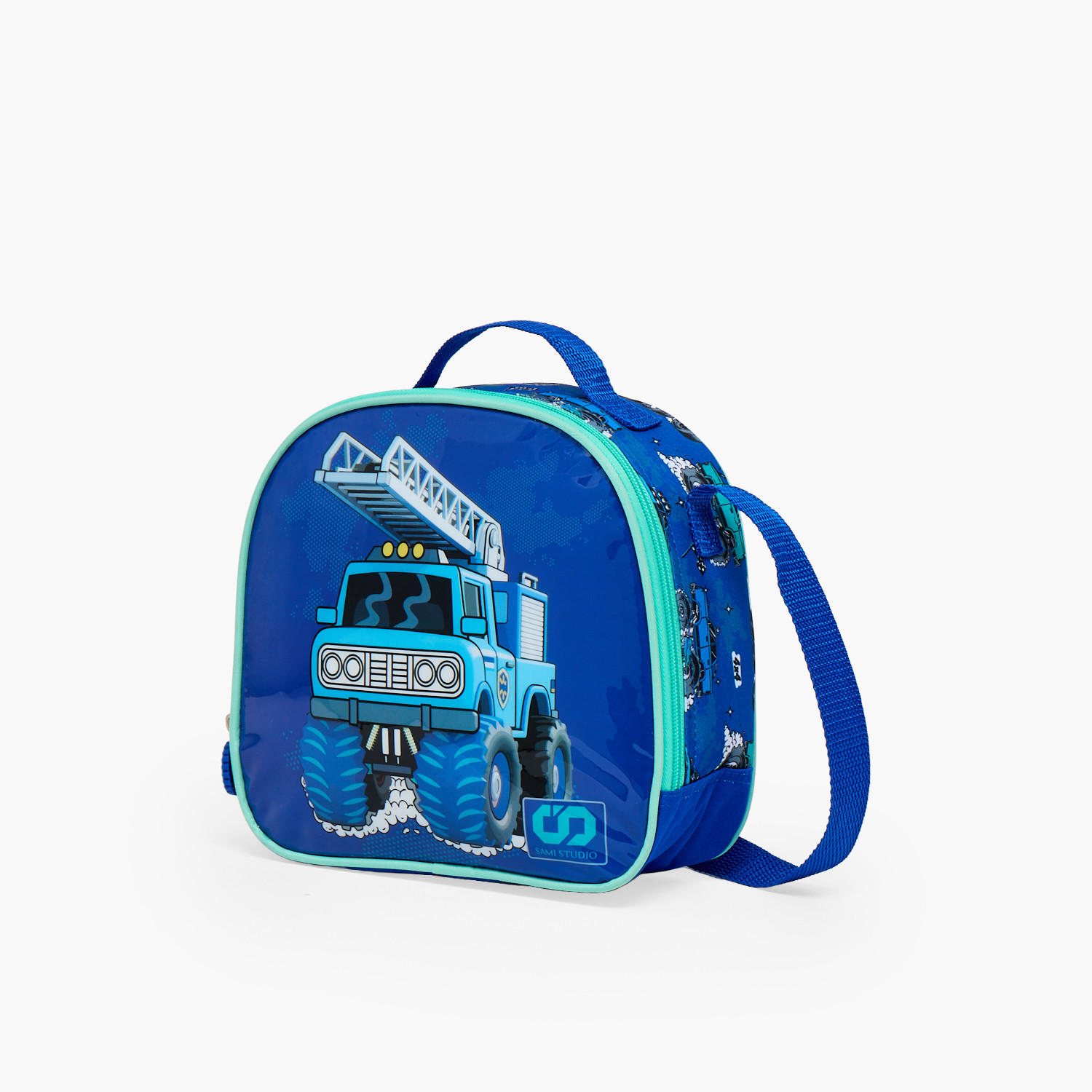 SAMI STUDIO Truck Print 5-Piece School Trolley Bag Set for Boys 5-8 Years with Lunch Bag - 16 inches-school-bagsandbackpacks-trolleybags-image-15
