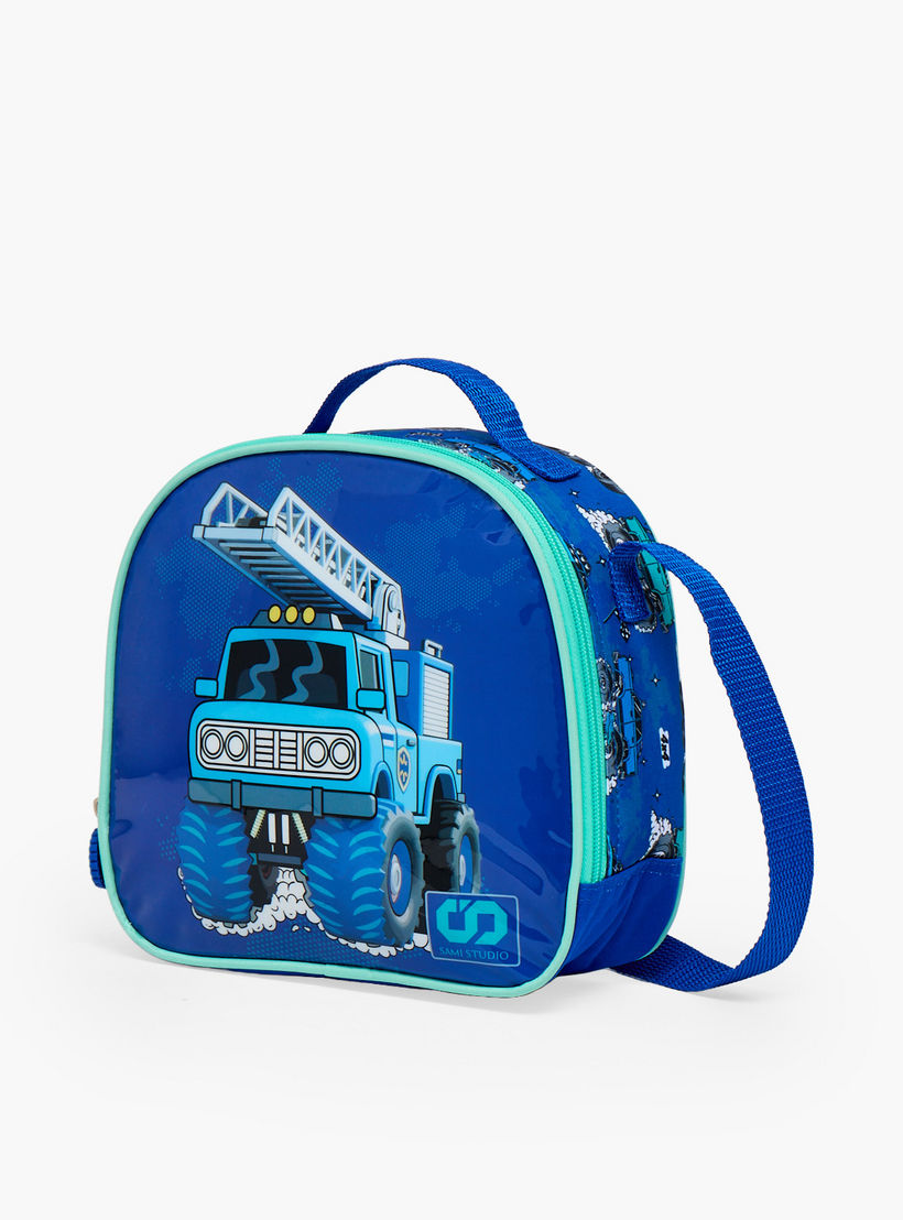 SAMI STUDIO Truck Print 5-Piece School Trolley Bag Set for Boys 5-8 Years with Lunch Bag - 16 inches-school-bagsandbackpacks-trolleybags-image-15
