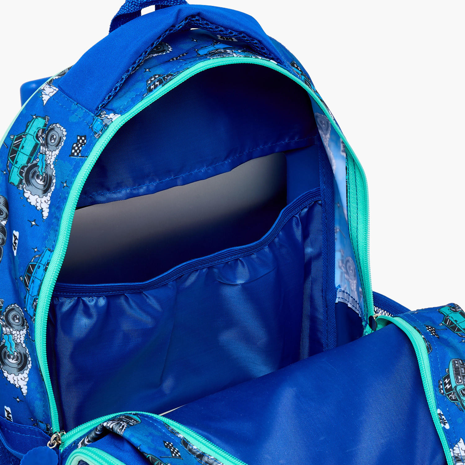 SAMI STUDIO Truck Print 5-Piece School Trolley Bag Set for Boys 5-8 Years with Lunch Bag - 16 inches-school-bagsandbackpacks-trolleybags-image-8