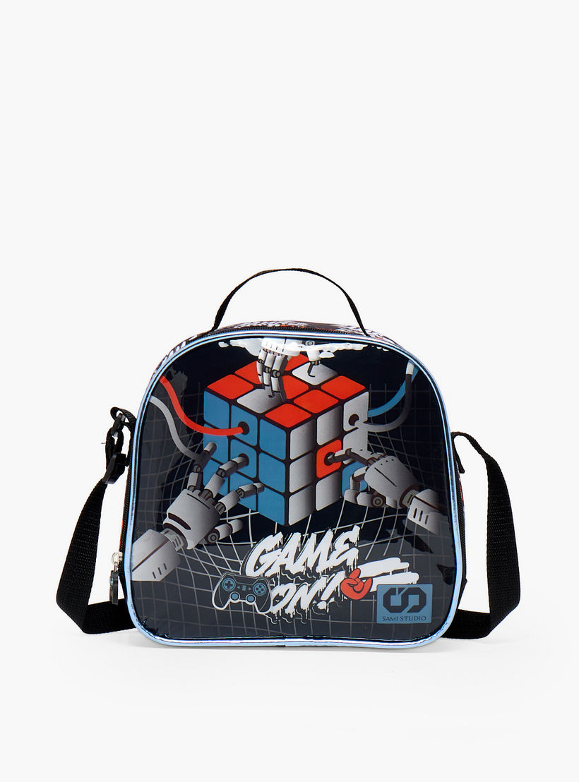 SAMI STUDIO Rubiks Print 5-Piece School Trolley Bag Set for Boys 5-8 Years with Lunch Bag -16 inches-school-bagsandbackpacks-trolleybags-image-14