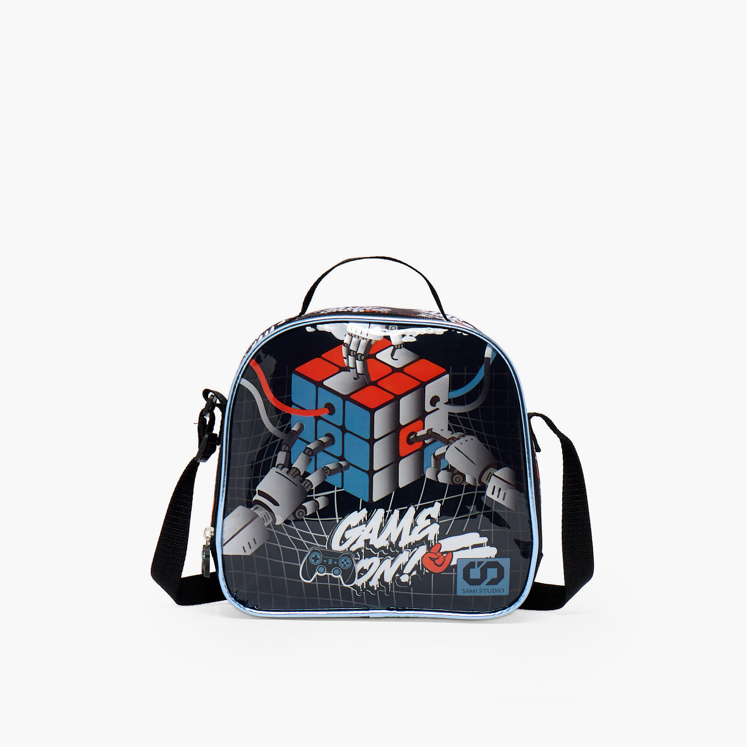 SAMI STUDIO Rubiks Print 5-Piece School Trolley Bag Set for Boys 5-8 Years with Lunch Bag -16 inches-school-bagsandbackpacks-trolleybags-image-14