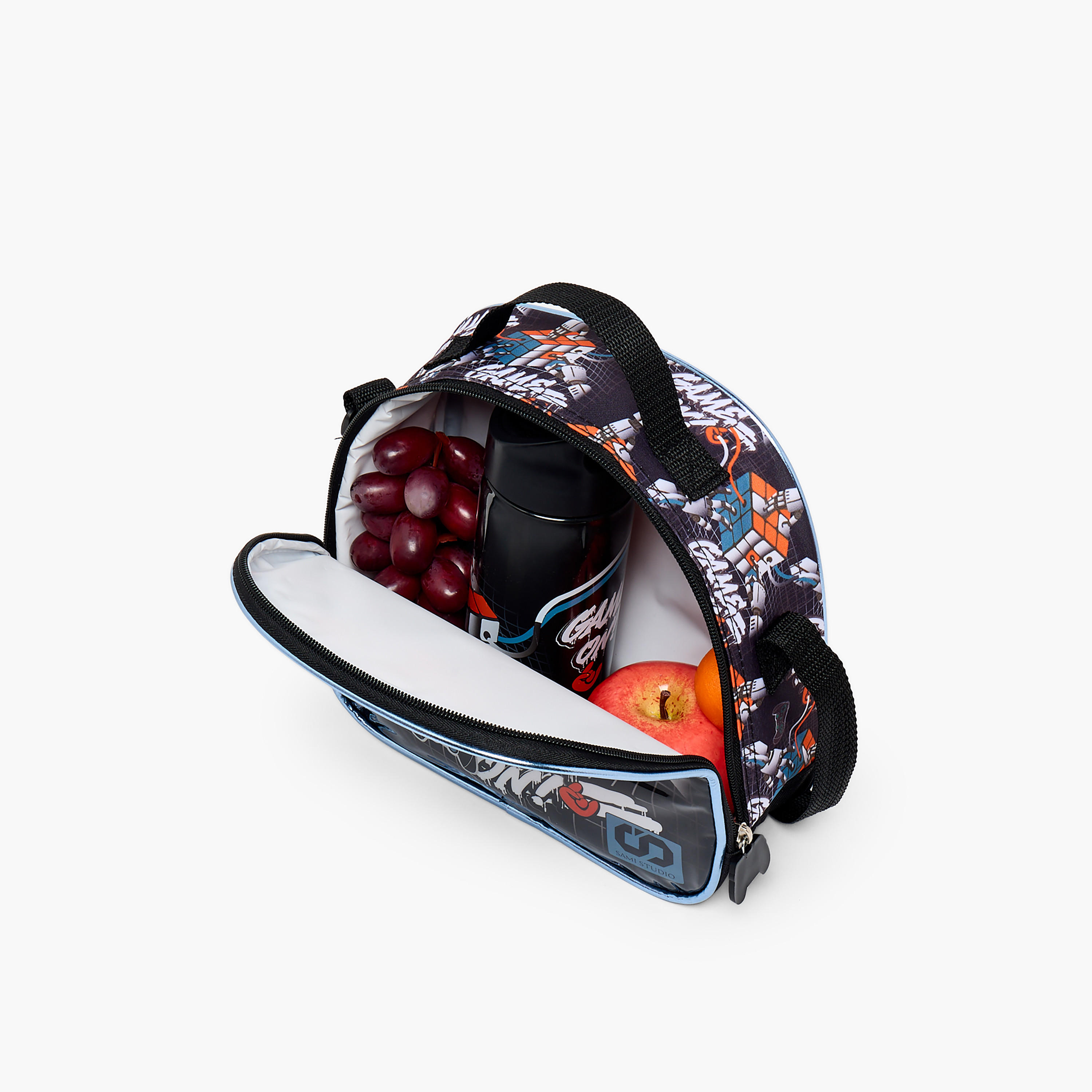 SAMI STUDIO Rubiks Print 5-Piece School Trolley Bag Set for Boys 5-8 Years with Lunch Bag -16 inches-school-bagsandbackpacks-trolleybags-image-16