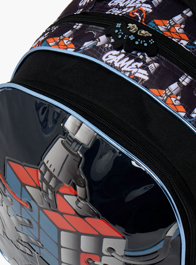SAMI STUDIO Rubiks Print 5-Piece School Trolley Bag Set for Boys 5-8 Years with Lunch Bag -16 inches-school-bagsandbackpacks-trolleybags-image-7