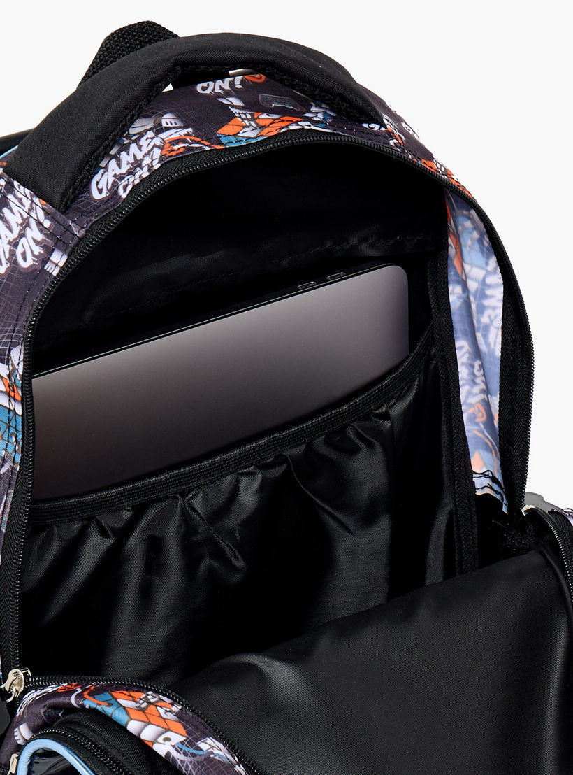 SAMI STUDIO Rubiks Print 5-Piece School Trolley Bag Set for Boys 5-8 Years with Lunch Bag -16 inches-school-bagsandbackpacks-trolleybags-image-8