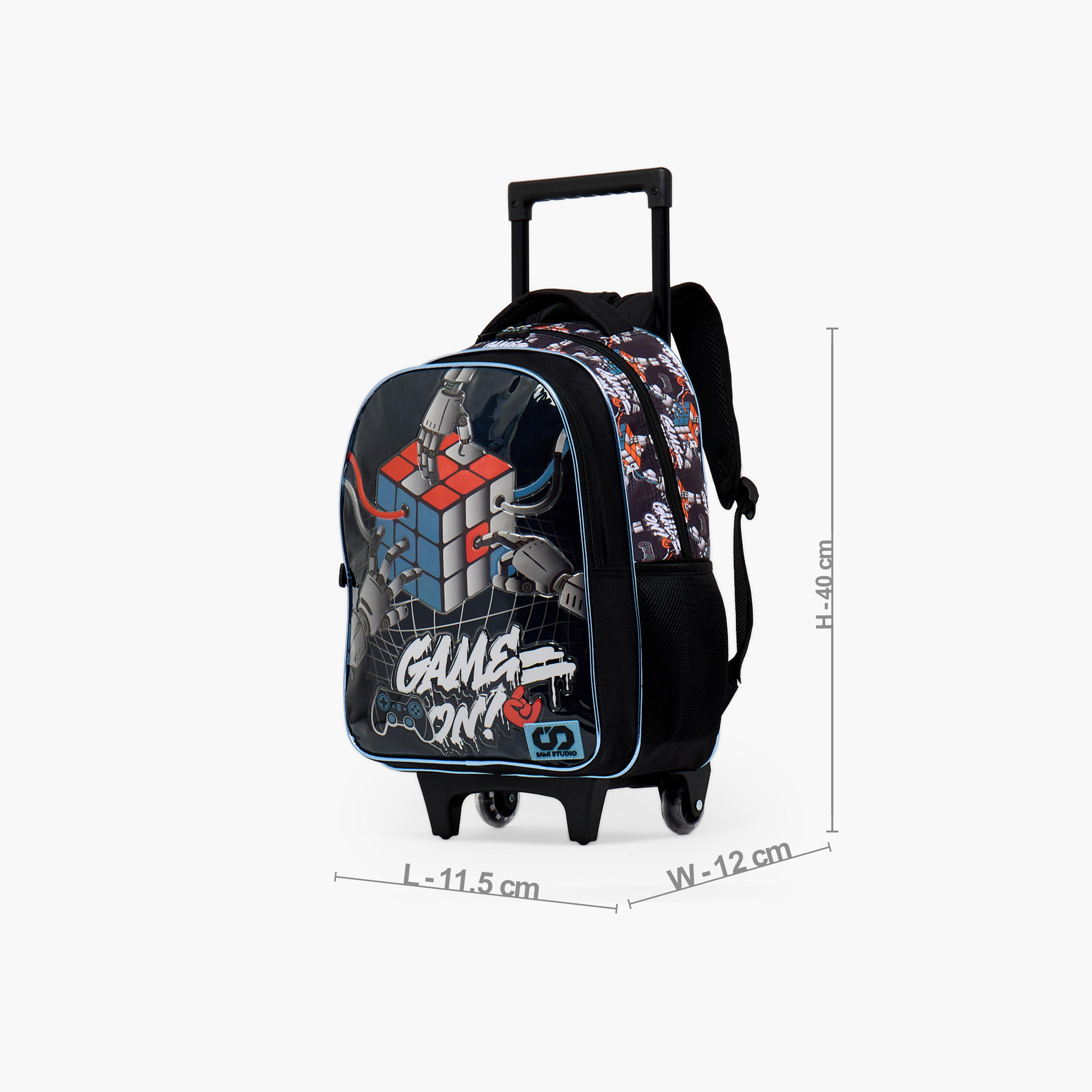 SAMI STUDIO Rubiks Print 5-Piece School Trolley Bag Set for Boys 5-8 Years with Lunch Bag -16 inches-school-bagsandbackpacks-trolleybags-image-9