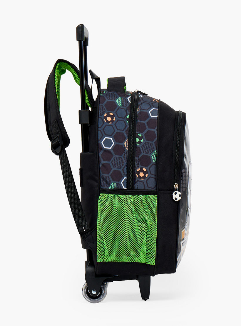 SAMI STUDIO Football 5-Piece School Trolley Bag Set for Boys 5-8 Years with Lunch Bag - 16 inches-school-bagsandbackpacks-trolleybags-image-10