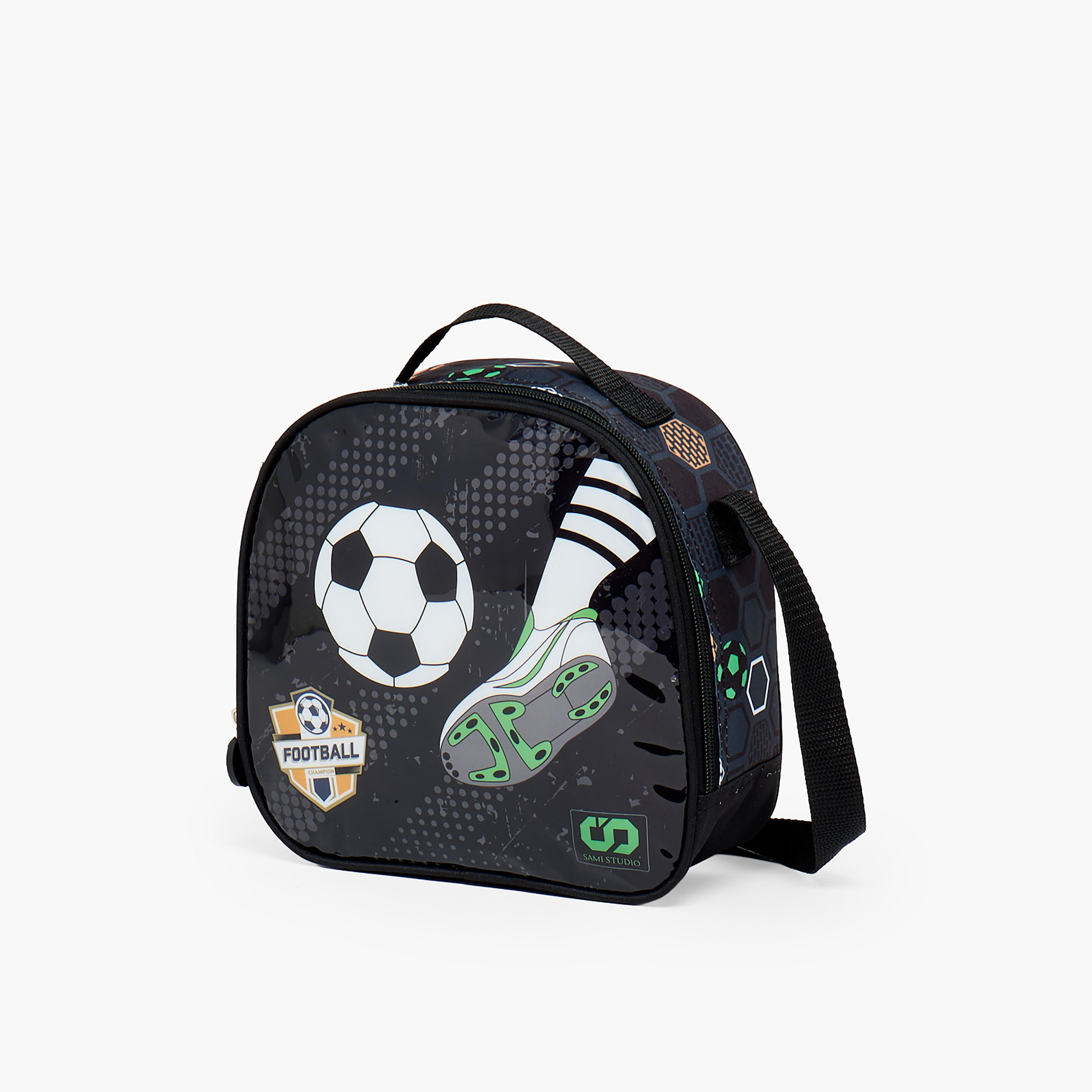 SAMI STUDIO Football 5-Piece School Trolley Bag Set for Boys 5-8 Years with Lunch Bag - 16 inches-school-bagsandbackpacks-trolleybags-image-15