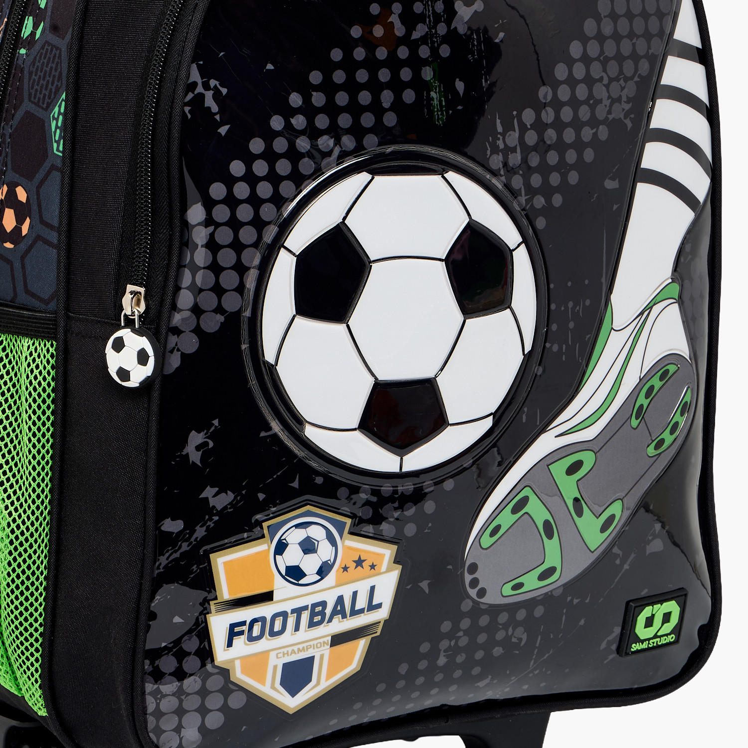 SAMI STUDIO Football 5-Piece School Trolley Bag Set for Boys 5-8 Years with Lunch Bag - 16 inches-school-bagsandbackpacks-trolleybags-image-6