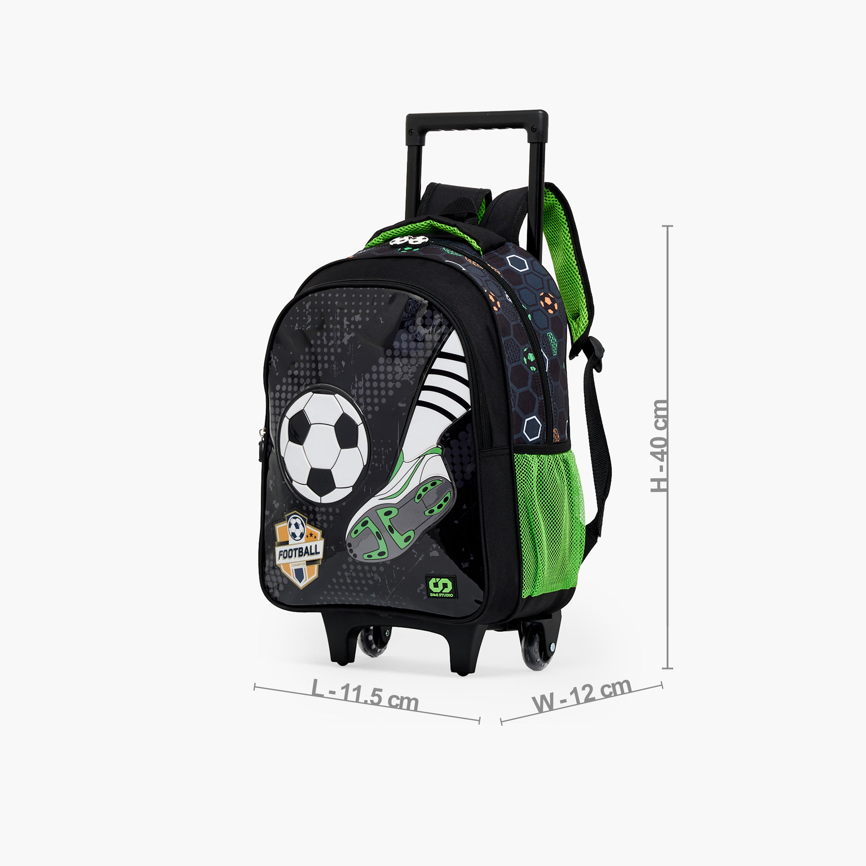 SAMI STUDIO Football 5-Piece School Trolley Bag Set for Boys 5-8 Years with Lunch Bag - 16 inches-school-bagsandbackpacks-trolleybags-image-9