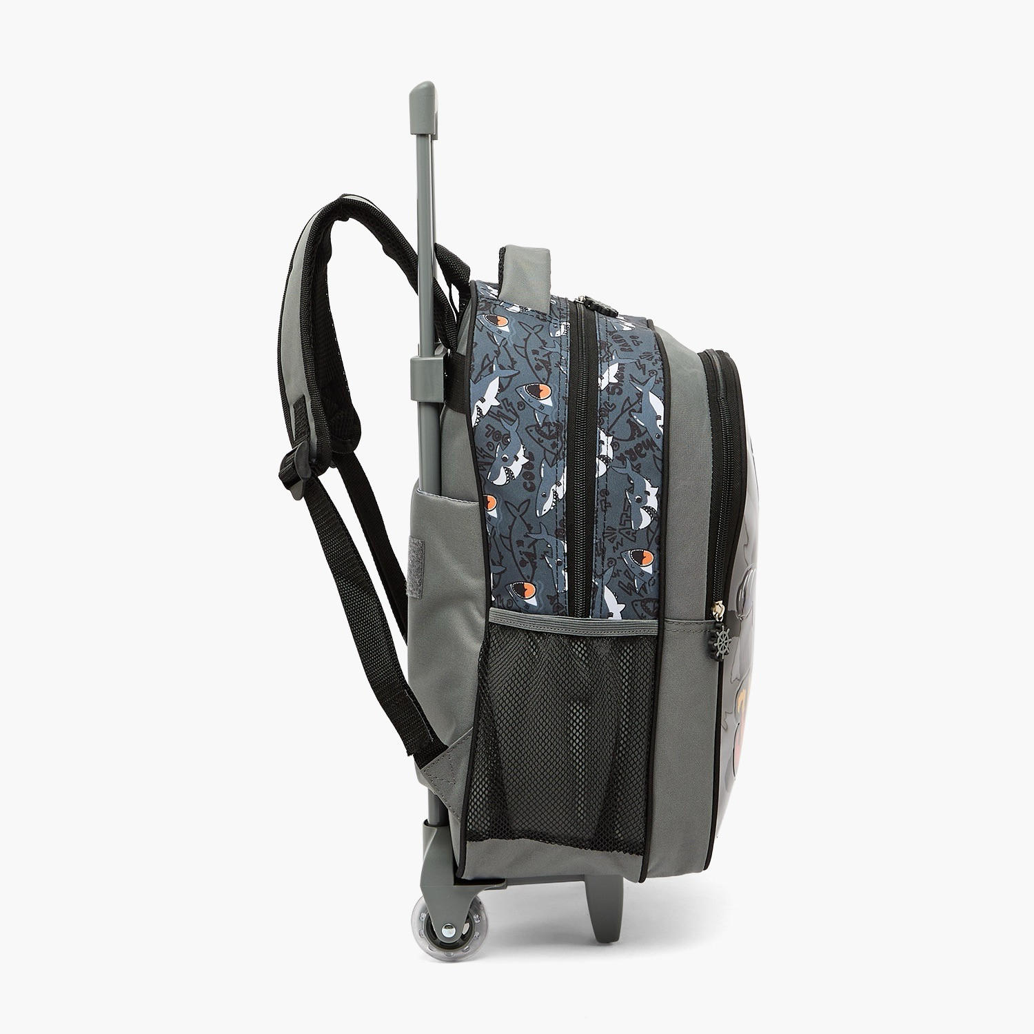 SAMI STUDIO Shark Print 5-Piece School Trolley Bag Set for Boys 5-8 Years with Lunch Box - 16 inches-school-bagsandbackpacks-trolleybags-image-10