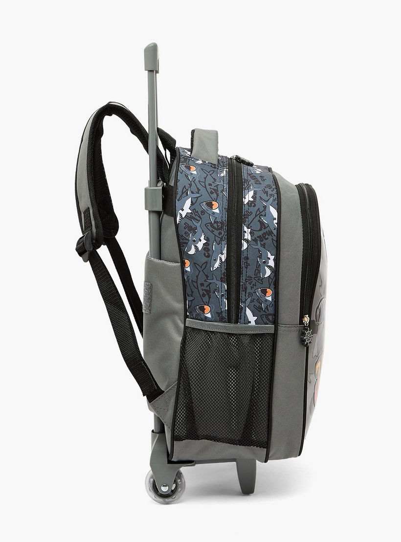SAMI STUDIO Shark Print 5-Piece School Trolley Bag Set for Boys 5-8 Years with Lunch Box - 16 inches-school-bagsandbackpacks-trolleybags-image-10