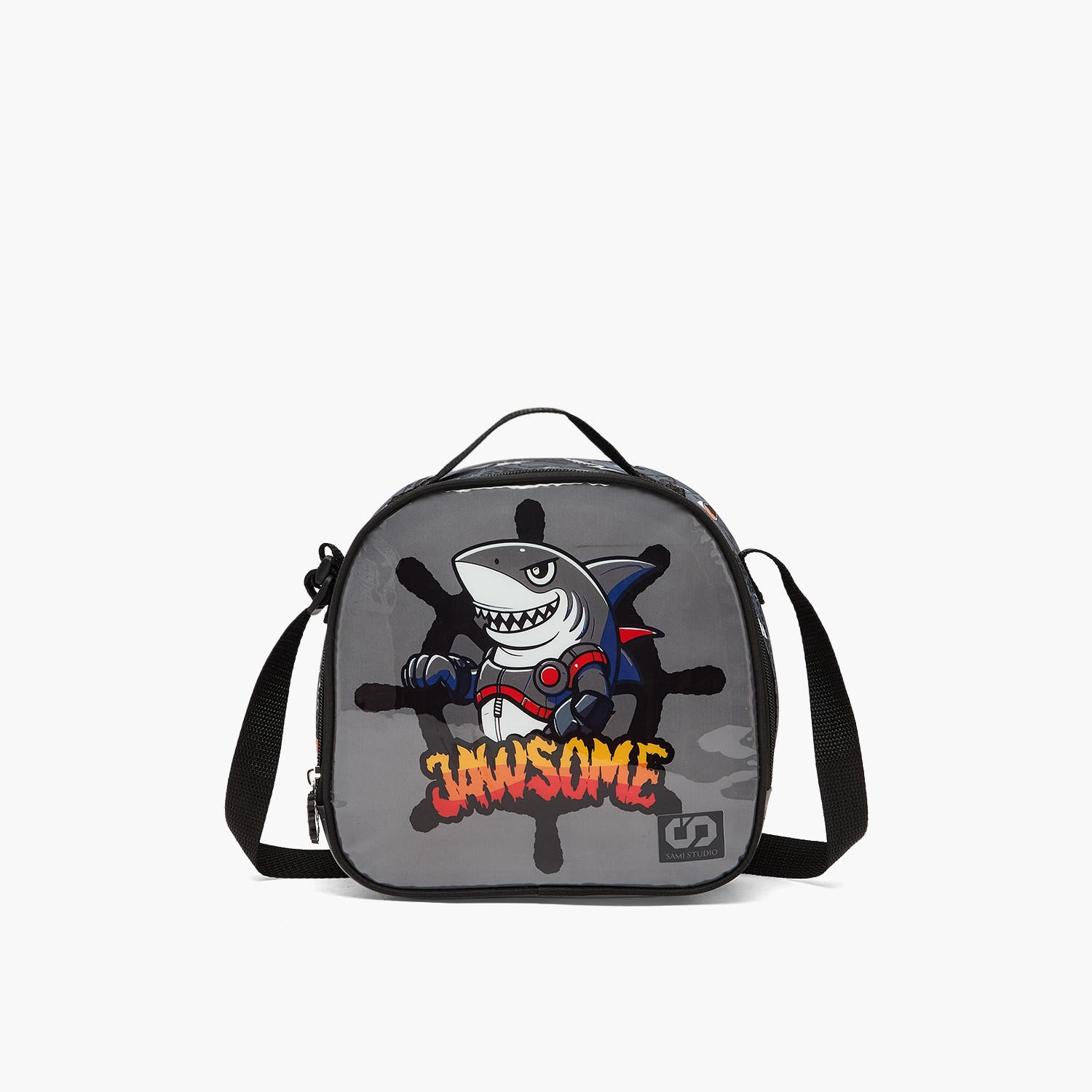 SAMI STUDIO Shark Print 5-Piece School Trolley Bag Set for Boys 5-8 Years with Lunch Box - 16 inches-school-bagsandbackpacks-trolleybags-image-14