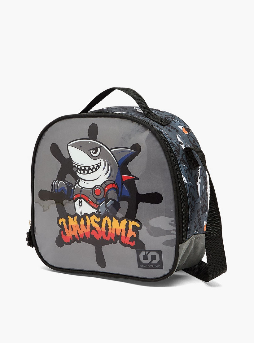 SAMI STUDIO Shark Print 5-Piece School Trolley Bag Set for Boys 5-8 Years with Lunch Box - 16 inches-school-bagsandbackpacks-trolleybags-image-15
