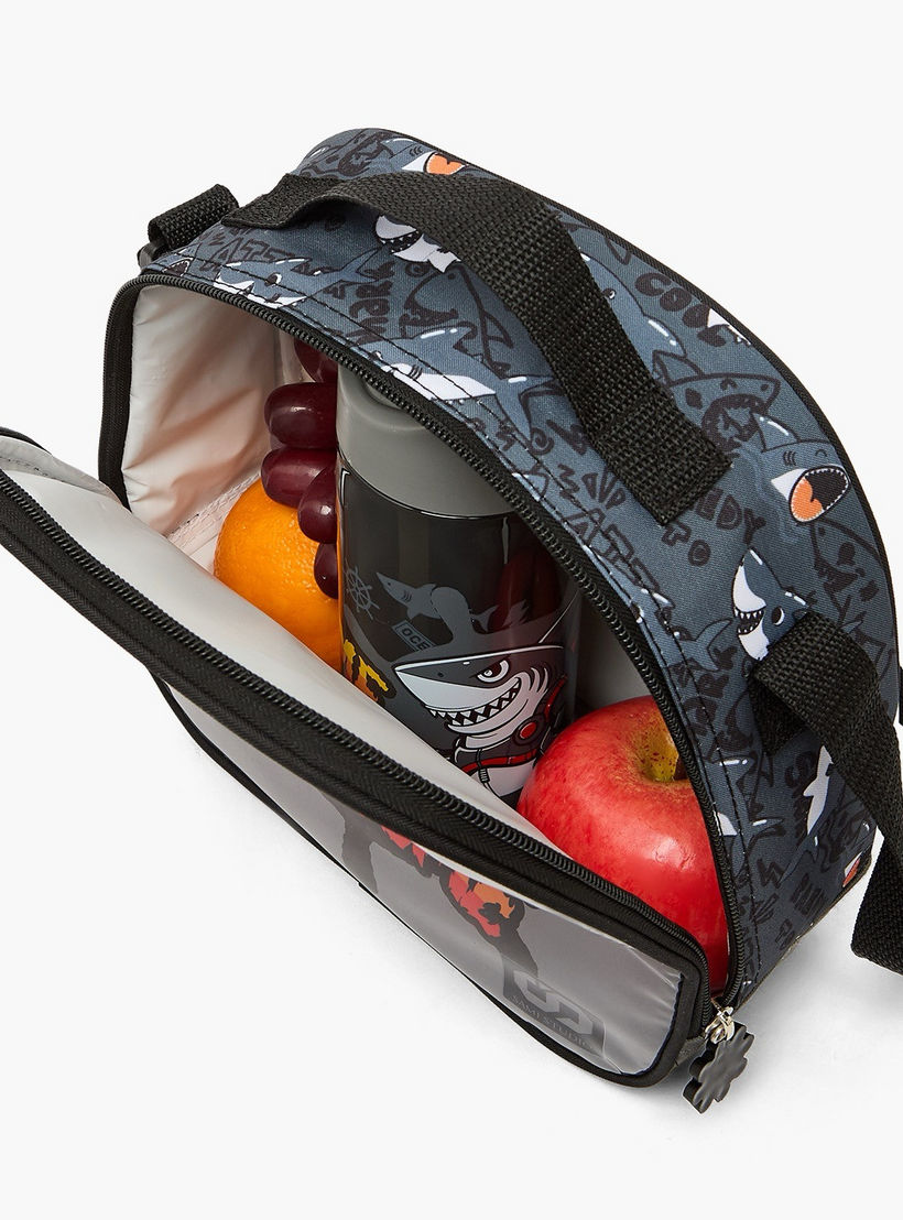SAMI STUDIO Shark Print 5-Piece School Trolley Bag Set for Boys 5-8 Years with Lunch Box - 16 inches-school-bagsandbackpacks-trolleybags-image-16