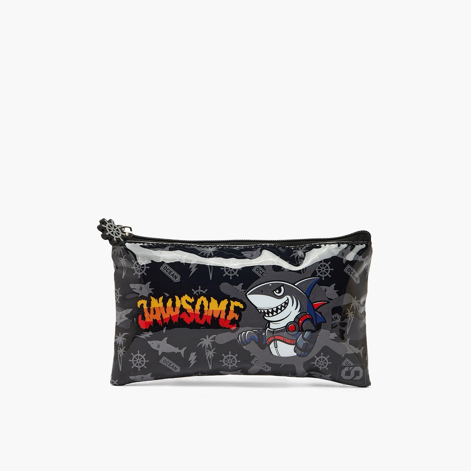 SAMI STUDIO Shark Print 5-Piece School Trolley Bag Set for Boys 5-8 Years with Lunch Box - 16 inches-school-bagsandbackpacks-trolleybags-image-17