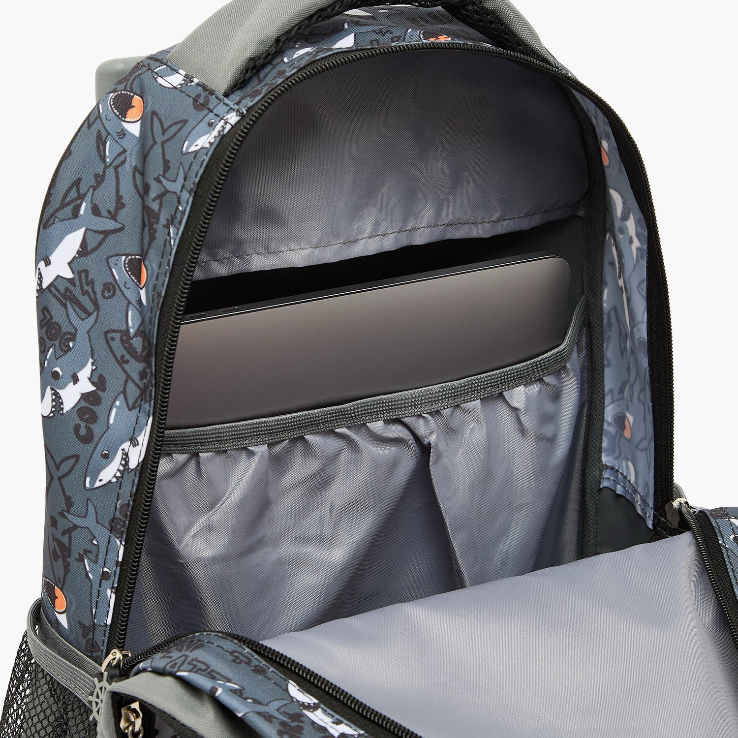 SAMI STUDIO Shark Print 5-Piece School Trolley Bag Set for Boys 5-8 Years with Lunch Box - 16 inches-school-bagsandbackpacks-trolleybags-image-8