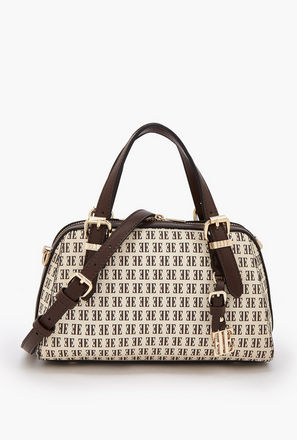 شنطة توتي بطبعات مونوجرام وسحاب إغلاق من إيل-women-bagsandwallets-handbags-image-1