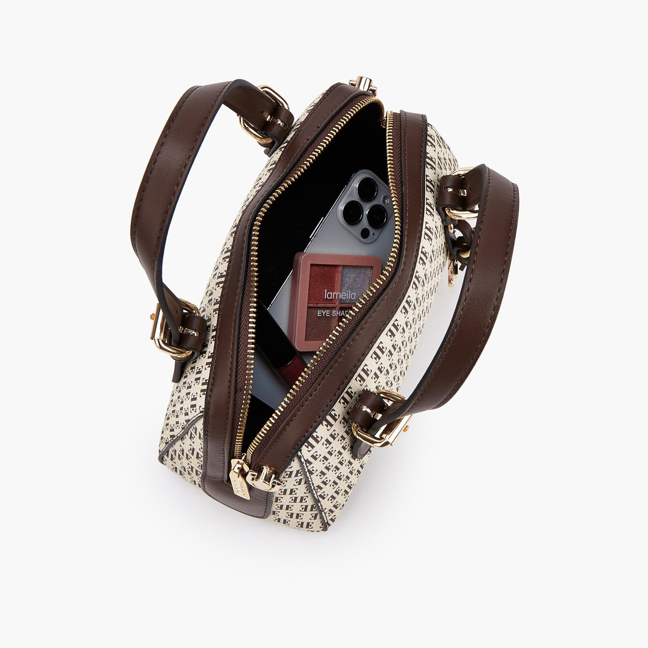 شنطة توتي بطبعات مونوجرام وسحاب إغلاق من إيل-women-bagsandwallets-handbags-image-7