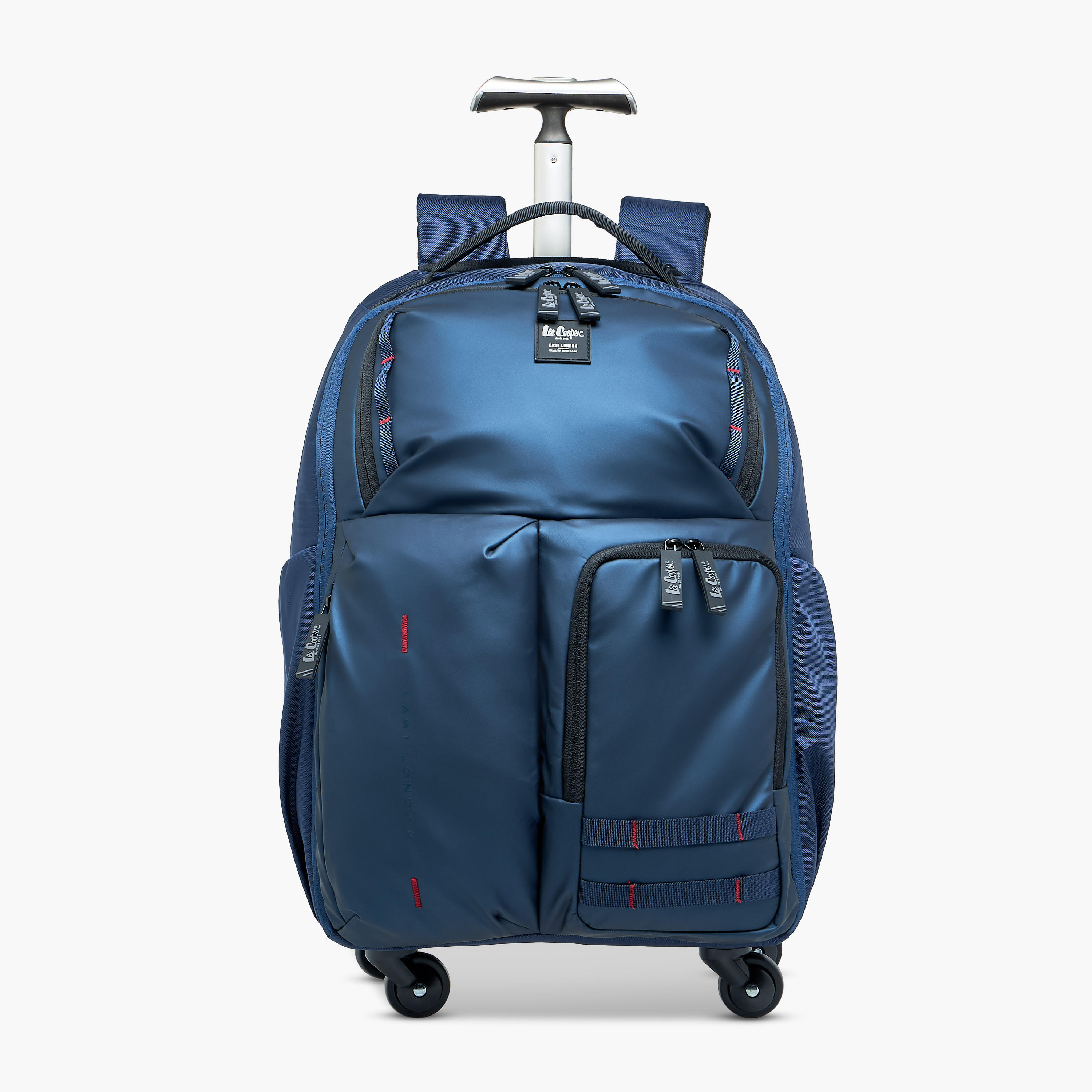Lee Cooper Solid Trolley Bag for Kids 13 Years+ with Retractable Handle-school-bagsandbackpacks-trolleybags-image-1