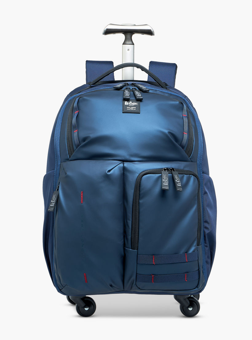 Lee Cooper Solid Trolley Bag for Kids 13 Years+ with Retractable Handle-school-bagsandbackpacks-trolleybags-image-1