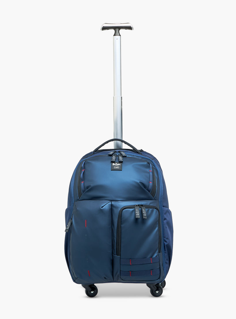 Lee Cooper Solid Trolley Bag for Kids 13 Years+ with Retractable Handle-school-bagsandbackpacks-trolleybags-image-3