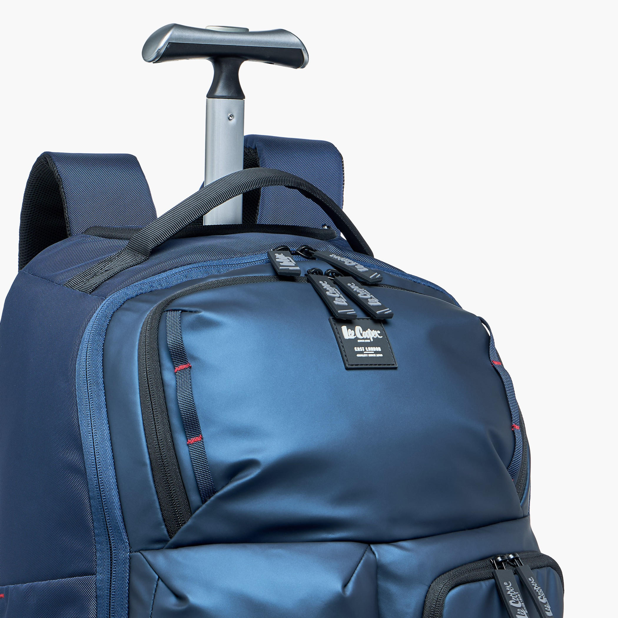 Lee Cooper Solid Trolley Bag for Kids 13 Years+ with Retractable Handle-school-bagsandbackpacks-trolleybags-image-4