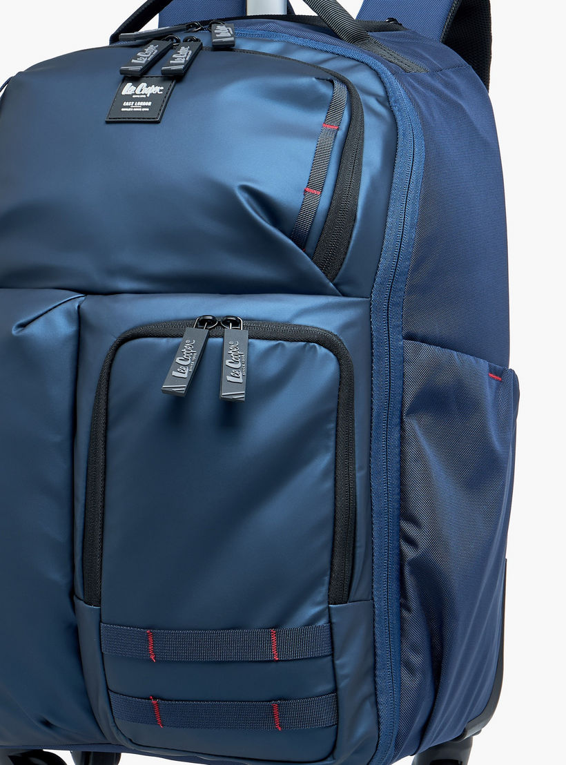 Lee Cooper Solid Trolley Bag for Kids 13 Years+ with Retractable Handle-school-bagsandbackpacks-trolleybags-image-5