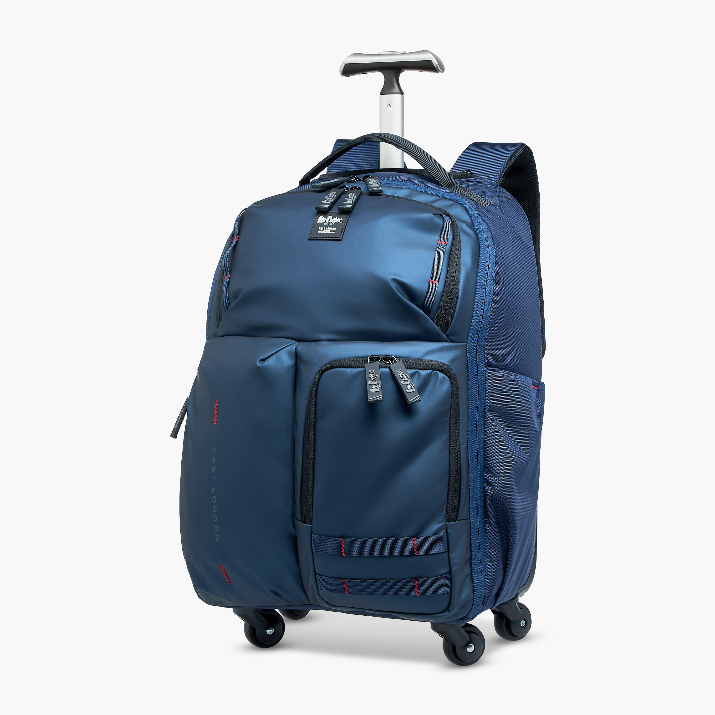Lee Cooper Solid Trolley Bag for Kids 13 Years+ with Retractable Handle-school-bagsandbackpacks-trolleybags-image-7
