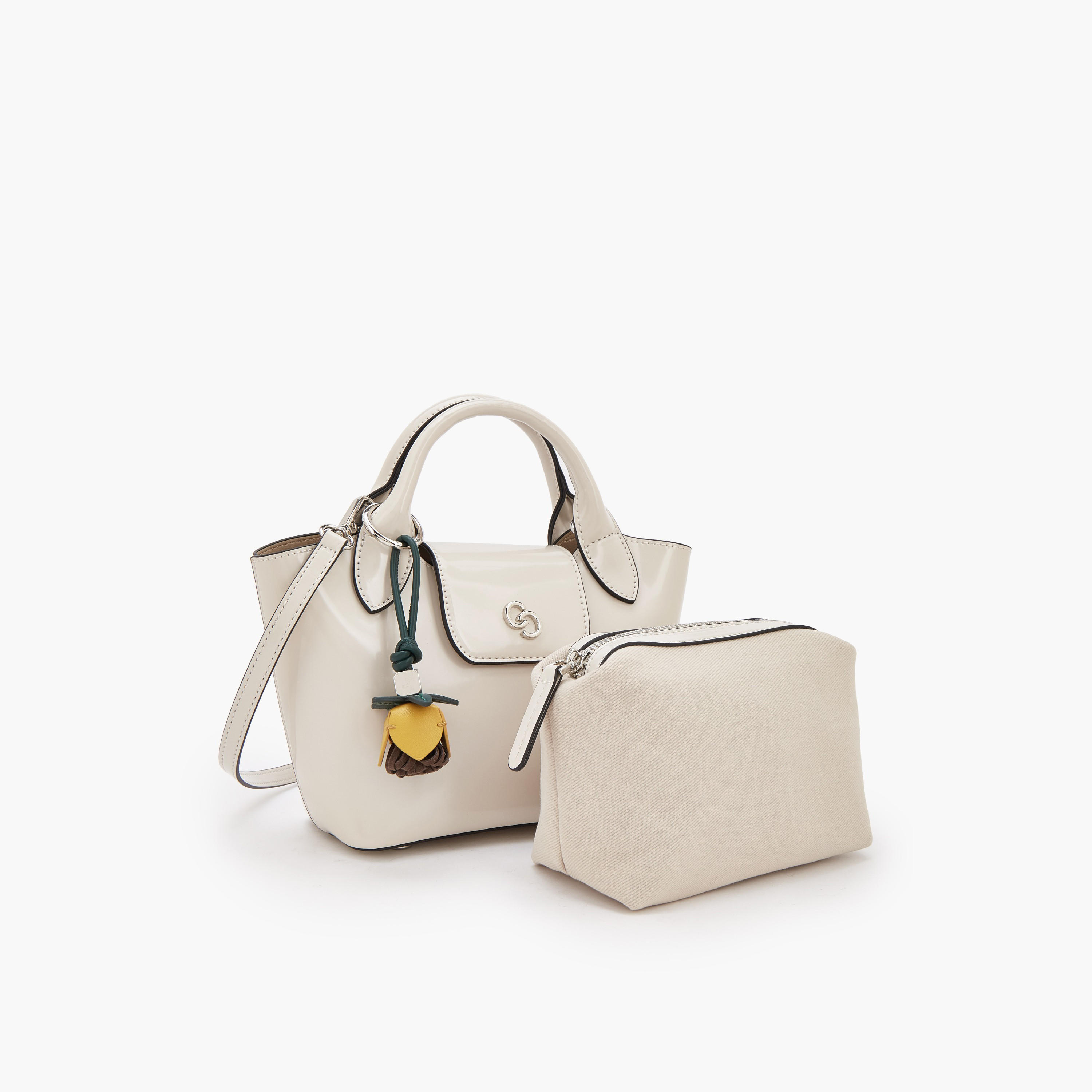 Celeste Solid Tote Bag with Pouch-women-bagsandwallets-handbags-image-1