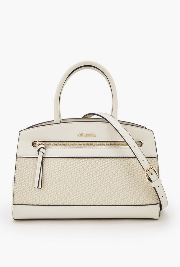 شنطة توت بطبعات مونورام وحمالة قابلة للفصل من سيليست-women-bagsandwallets-handbags-image-1